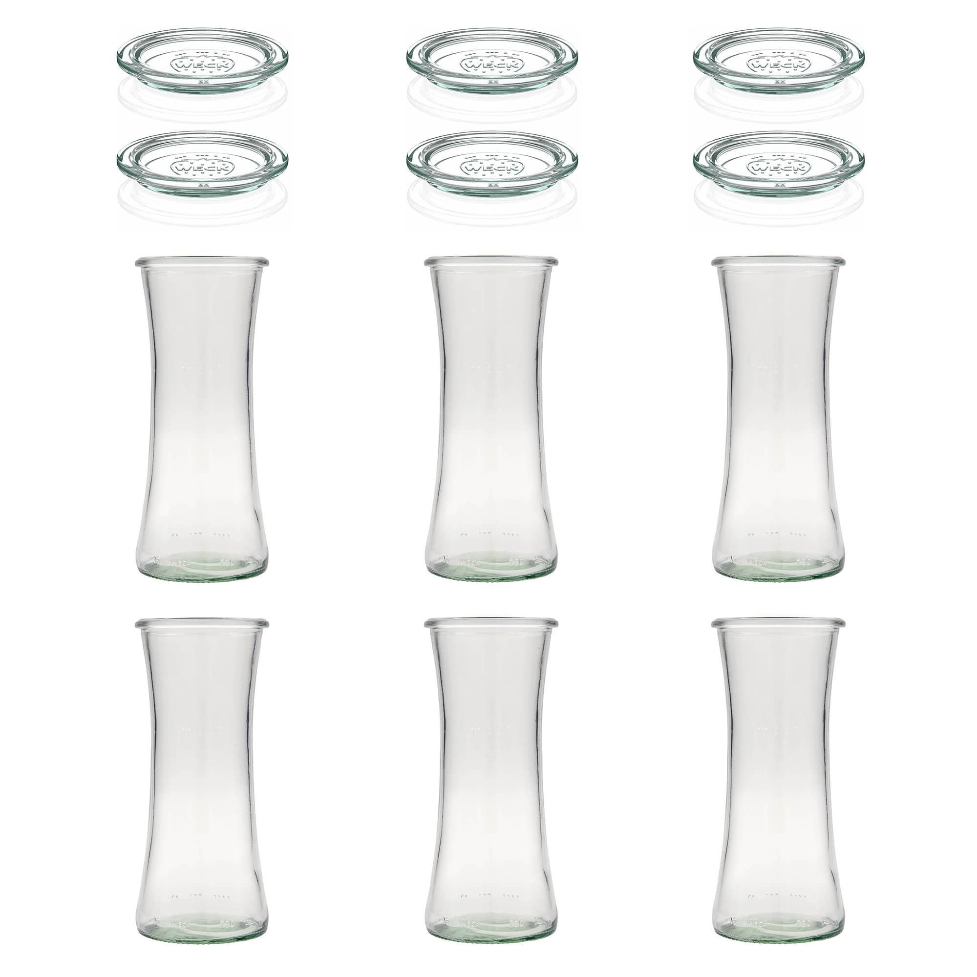 6x 730 ml WECK-gourmetglas met glazen deksel RR 80