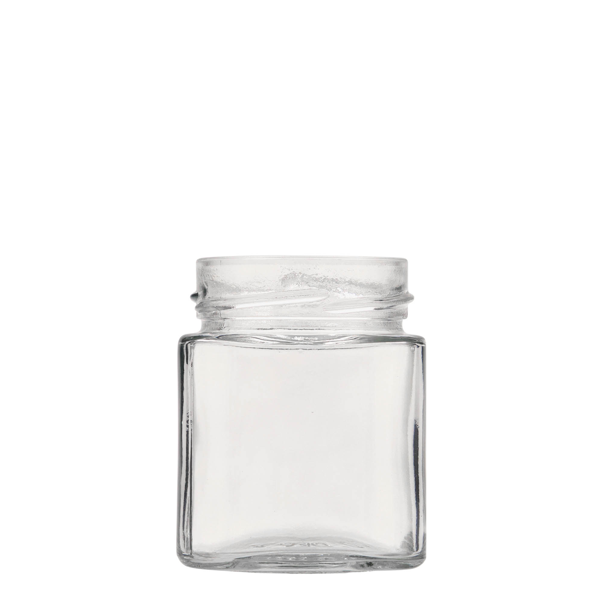 212 ml vierkantglas 'Ikarus', opening: Deep-Twist-Off (DTO 63)