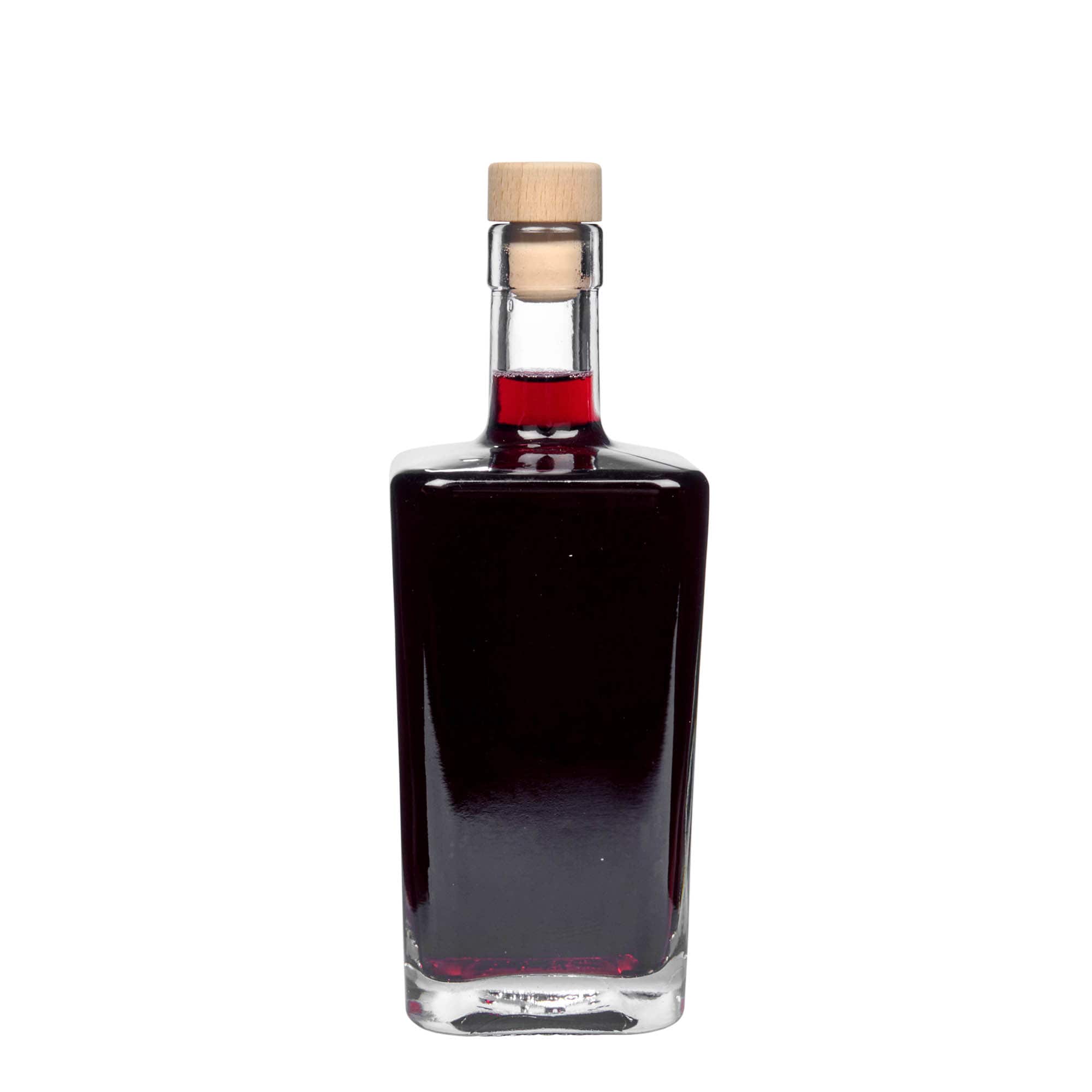 500 ml glazen fles 'Noel', vierkant, hals: kurk