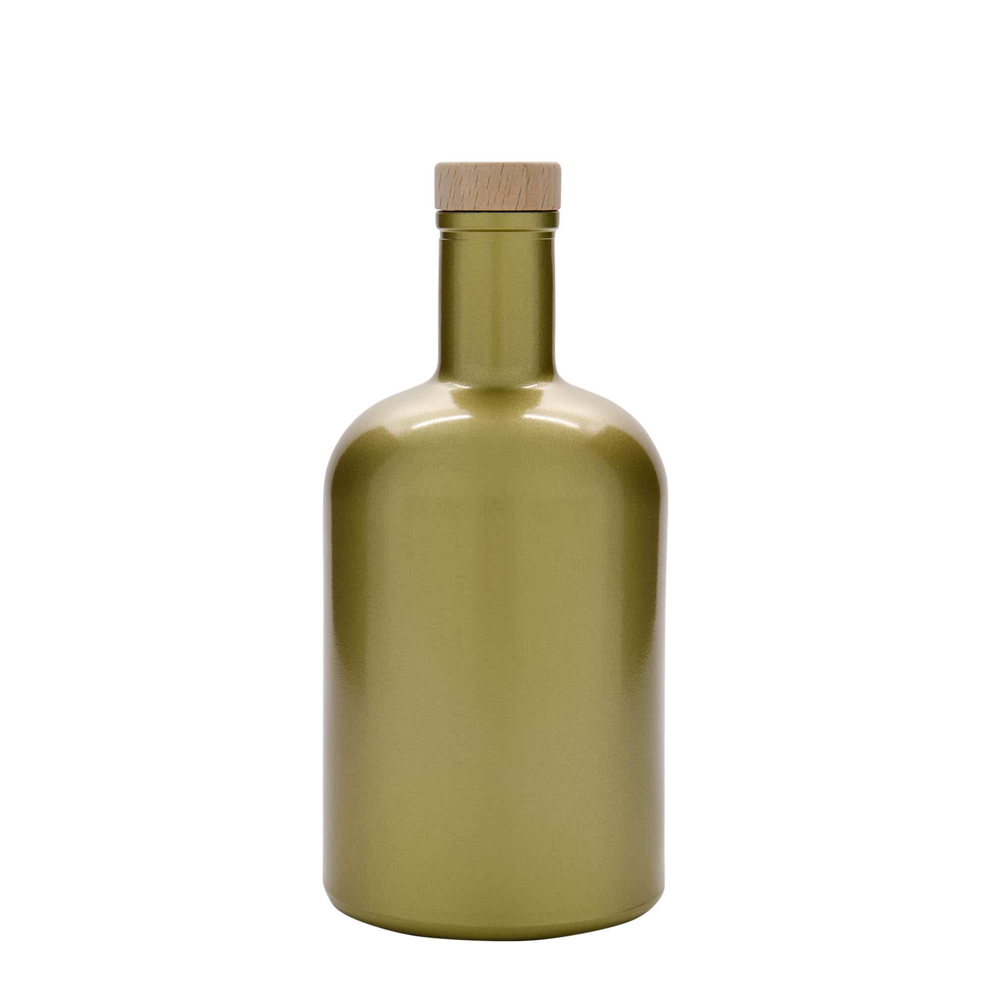 Glazen fles 'Gerardino', 700 ml, goud, monding: kurk