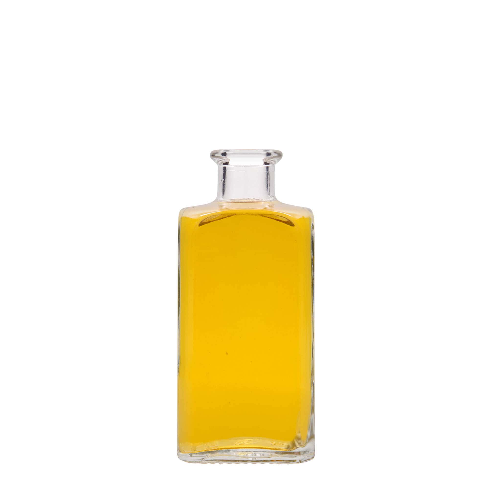 250 ml glazen fles Apotheker Carré, vierkant, opening: kurk 250 ml glazen fles Apotheker Carré, vierkant, opening: kurk
