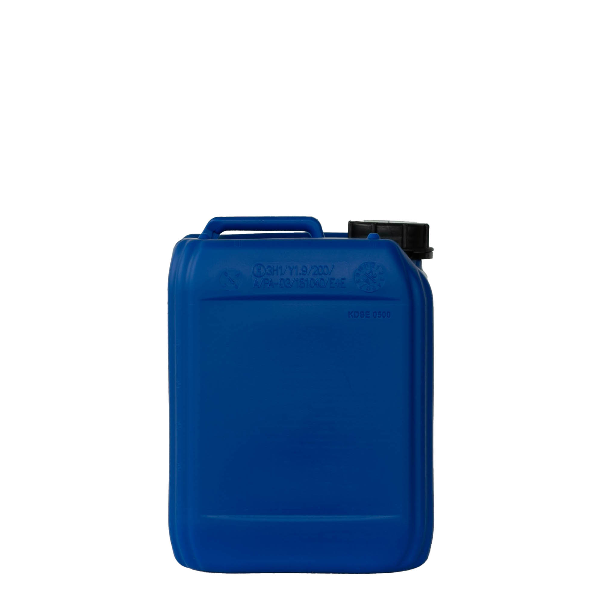 5 l kanister, rechthoekig, HDPE-kunststof, blauw, opening: ND 55