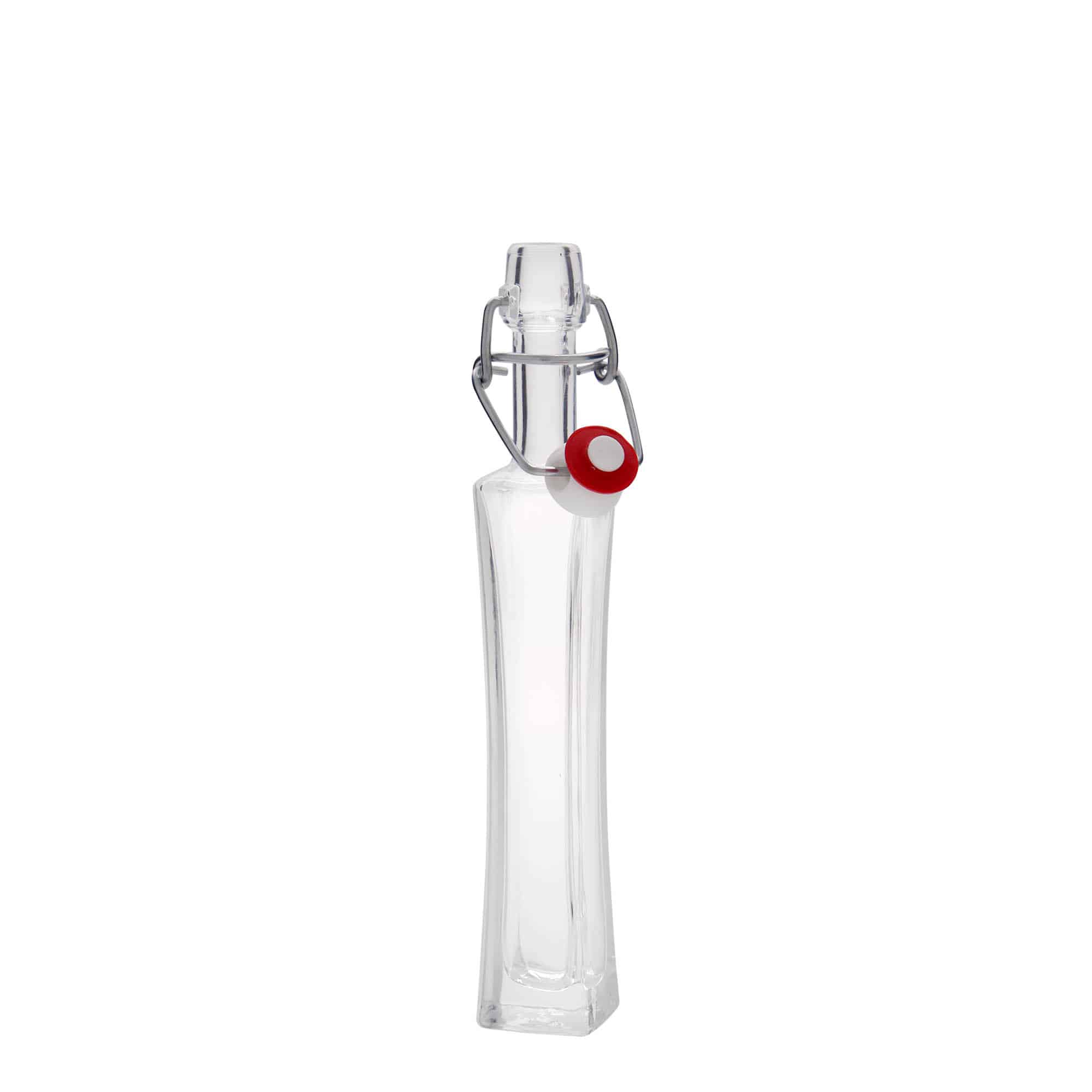 40 ml glazen fles 'Koko', vierkant, hals: beugelsluiting