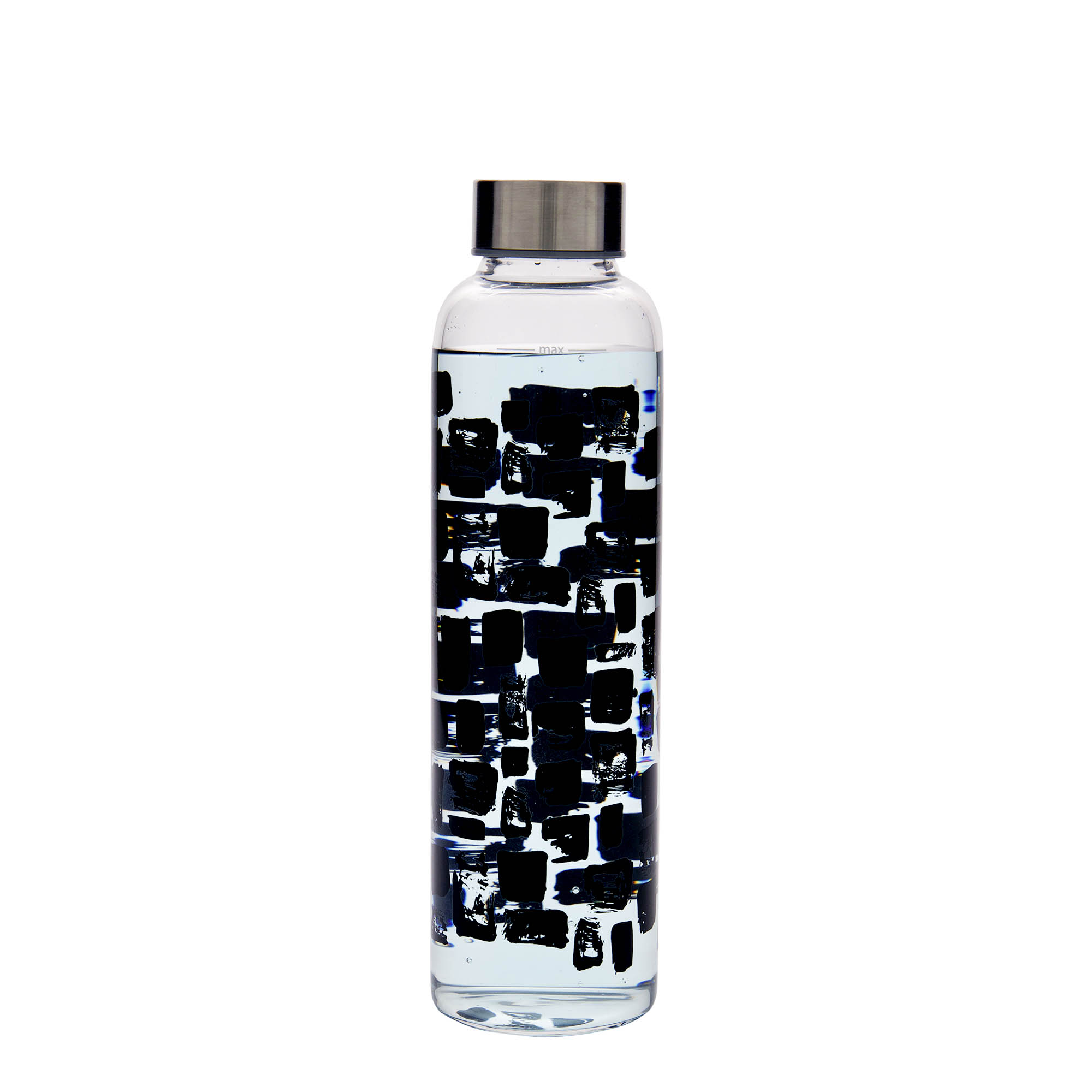 500 ml drinkfles 'Perseus - Zwarte rechthoeken', opening: schroefdop