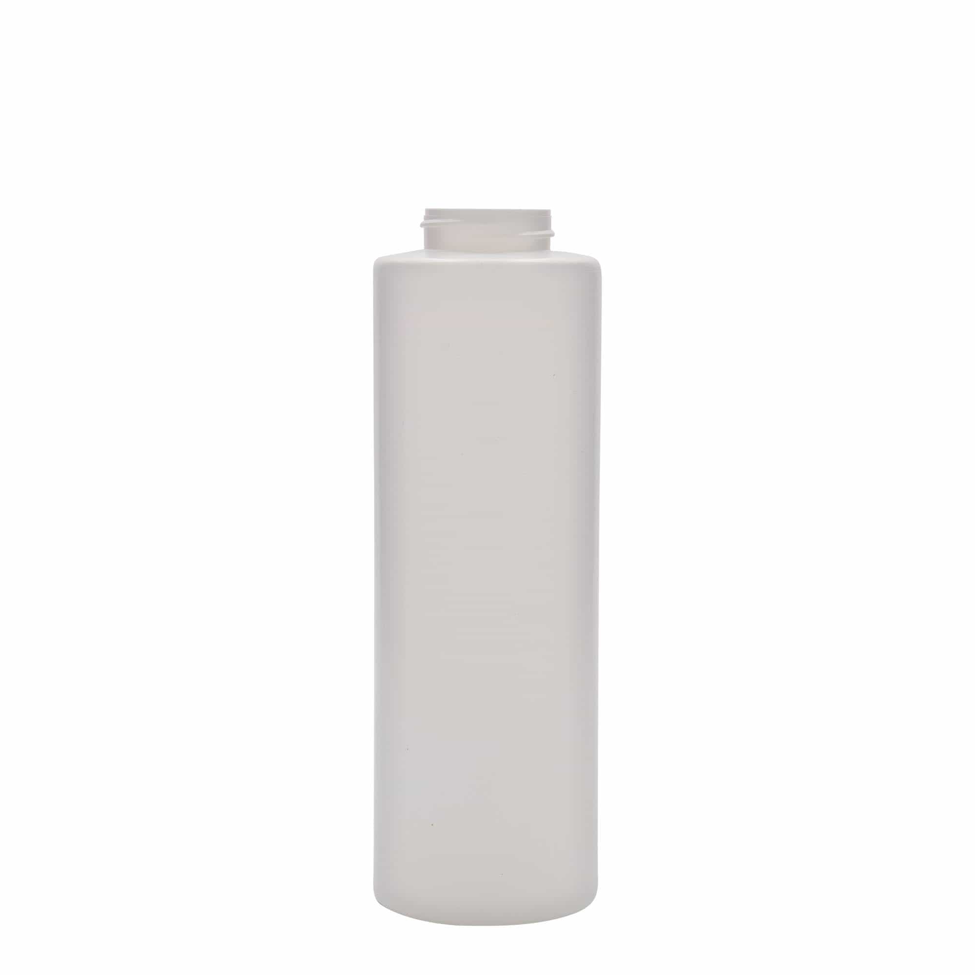 500 ml sausfles, LDPE-kunststof, wit, opening: 38/400