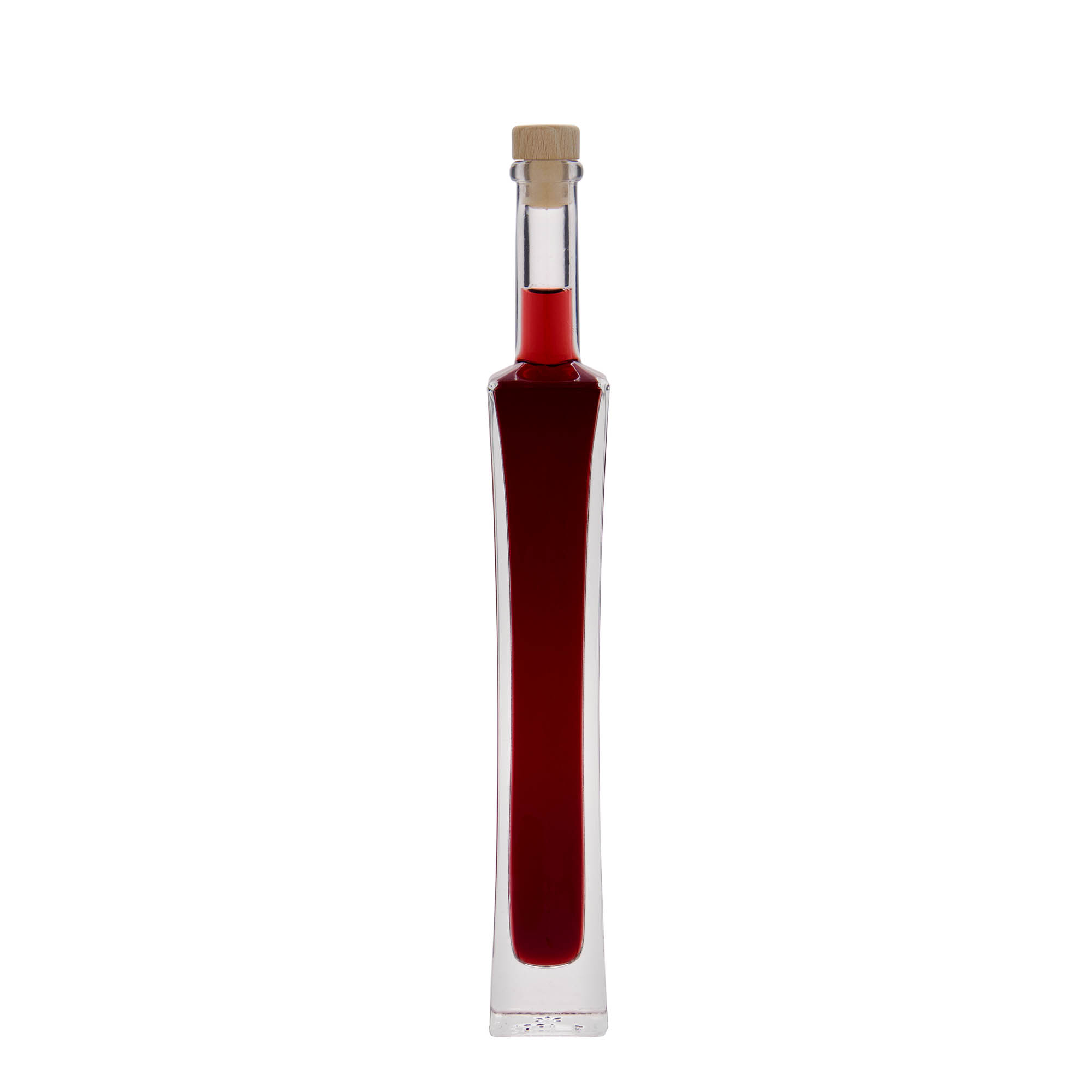 100 ml glazen fles 'Koko', vierkant, opening: kurk 100 ml glazen fles 'Koko', vierkant, opening: kurk