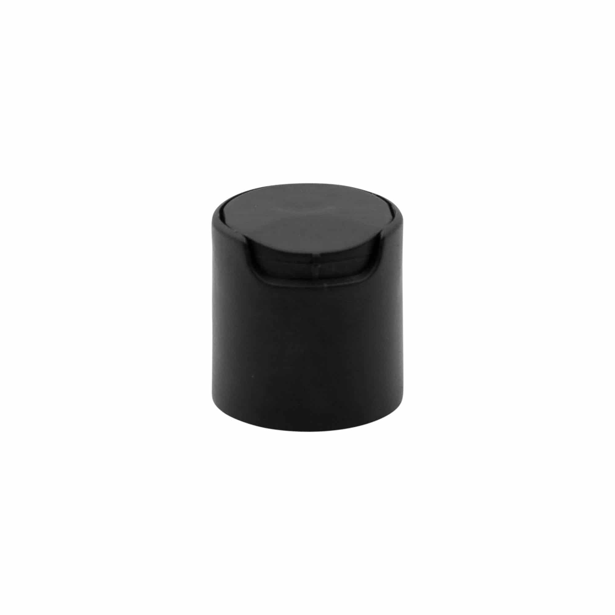 Schroefsluiting Disc Top, PP-kunststof, zwart, voor monding: 24/410
