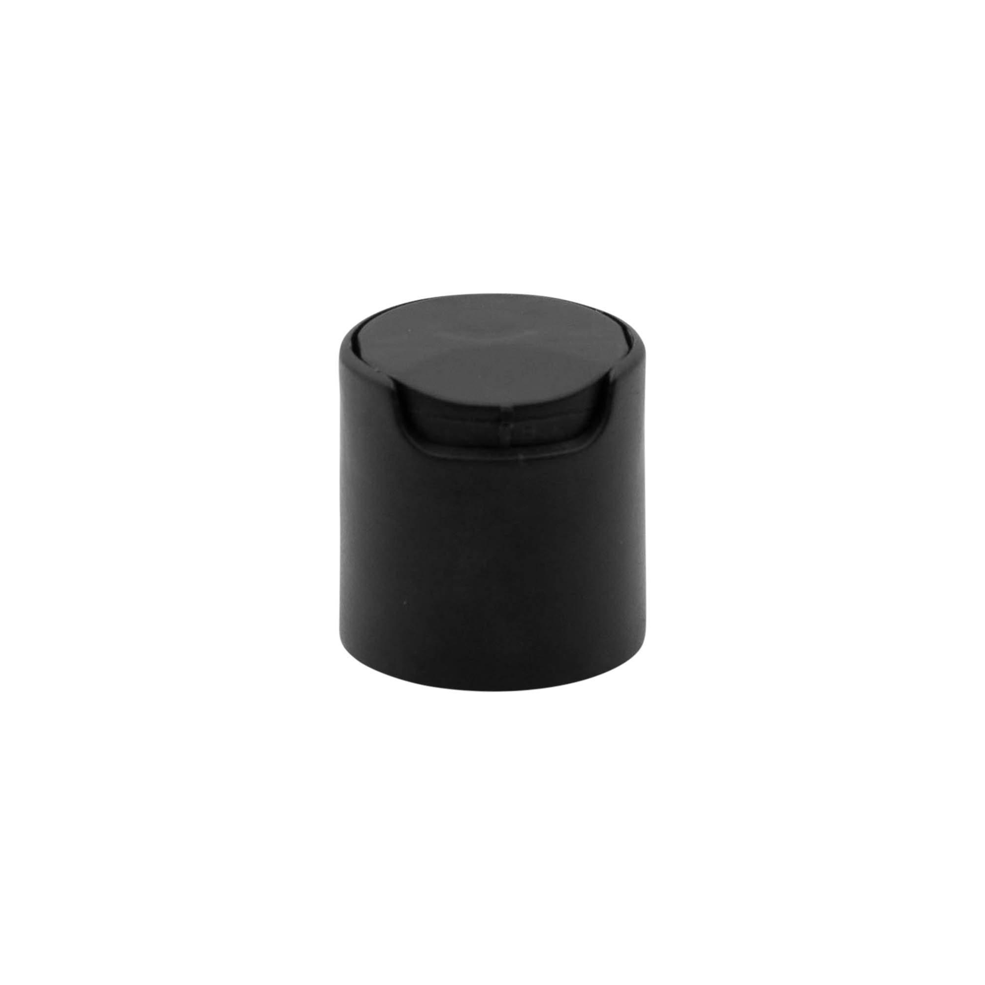 Schroefdop Disc Top, PP-kunststof, zwart, voor opening: 24/410