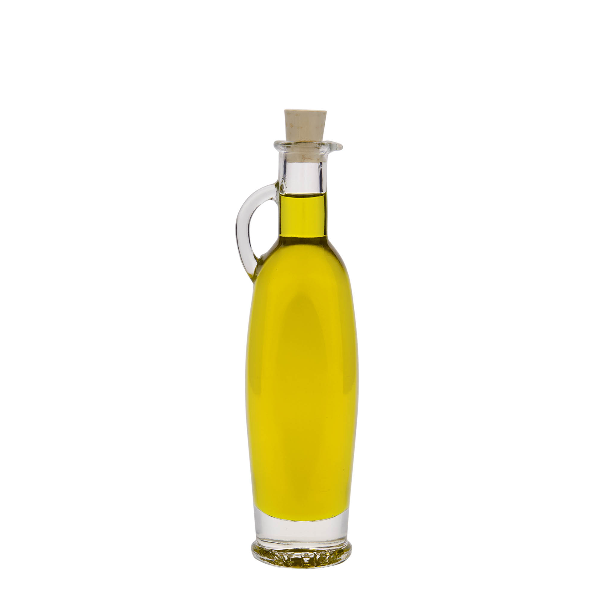 100 ml glazen fles 'Eleganta', ovaal, opening: kurk