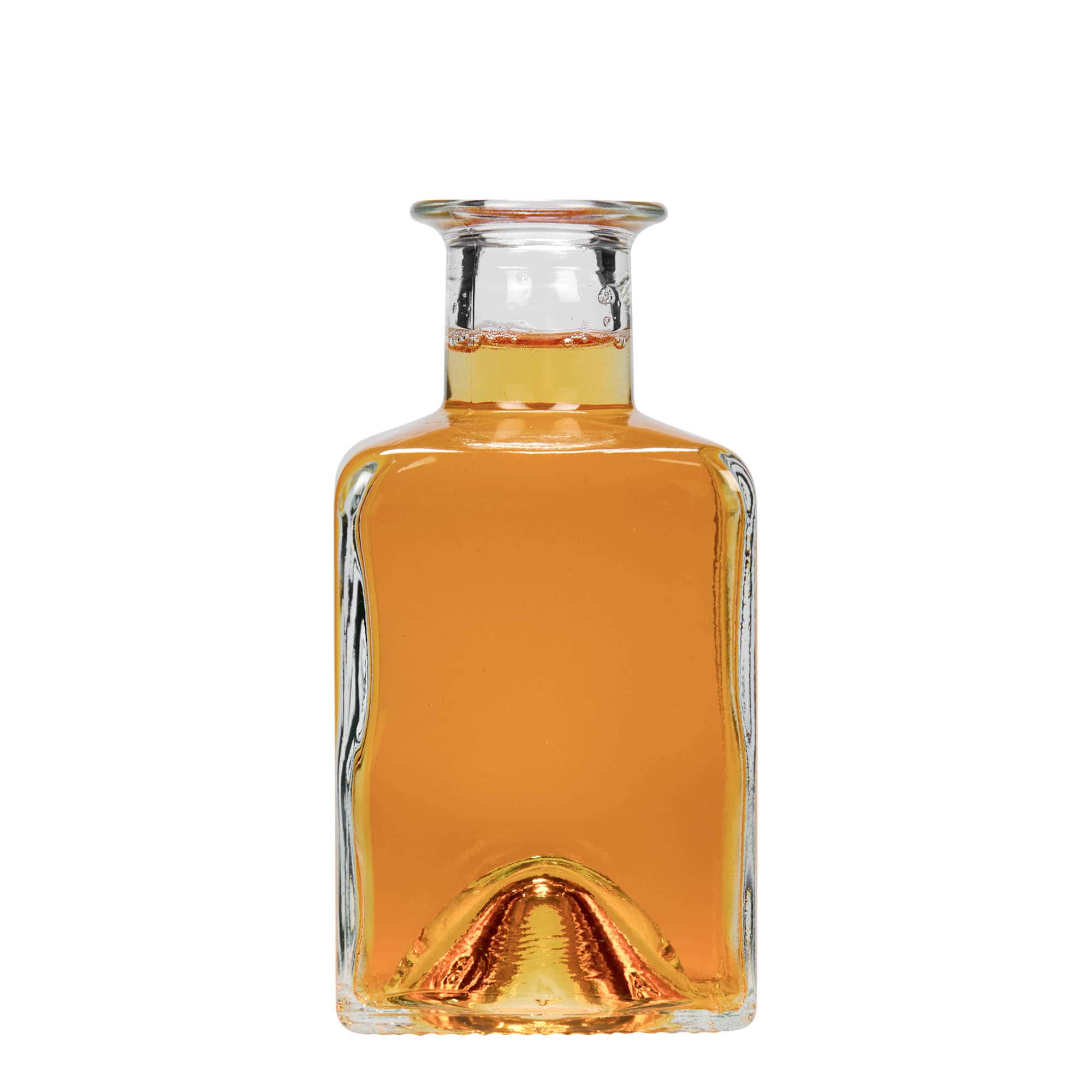 200 ml glazen fles 'Kubica', vierkant, hals: kurk