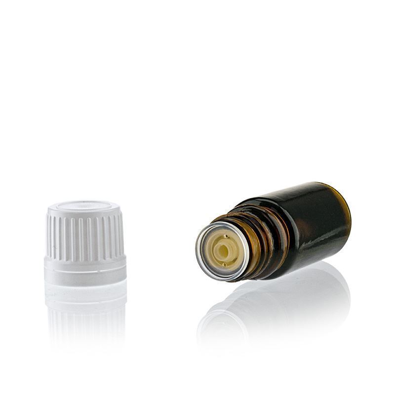 5 ml medicijnflesje, glas, bruin, opening: DIN 18 5 ml medicijnflesje, glas, bruin, opening: DIN 18