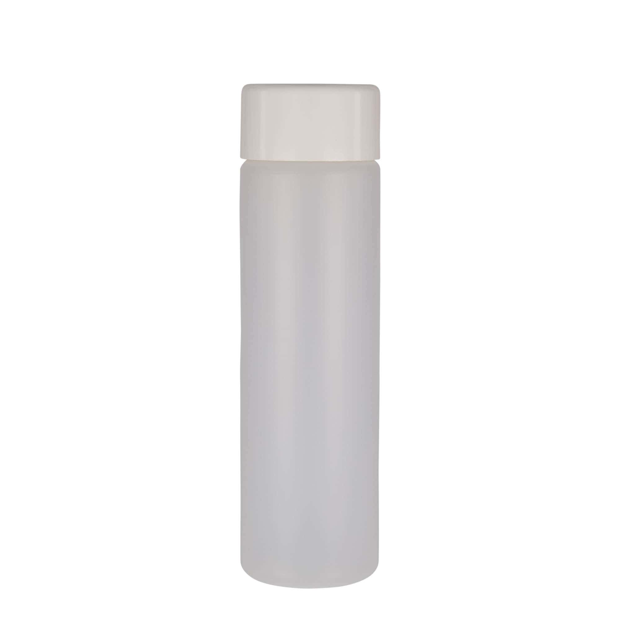 500 ml ronde fles, PE-kunststof, natuur, opening: schroefdop