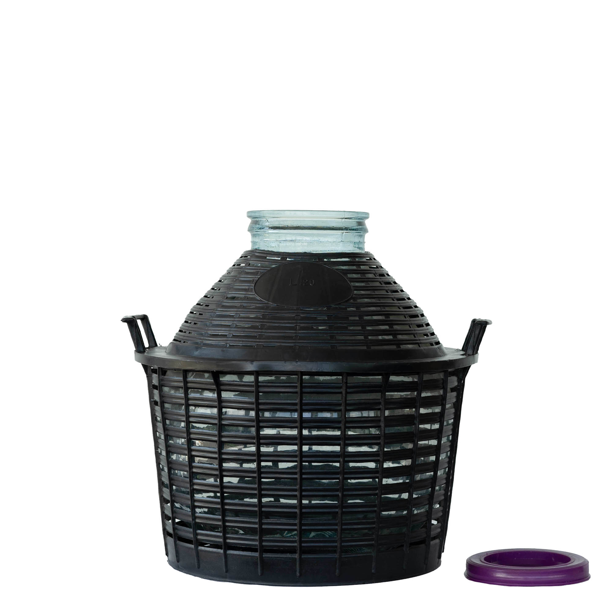 20 l ballonfles brede hals, glas, opening: schroefdop 20 l ballonfles brede hals, glas, opening: schroefdop