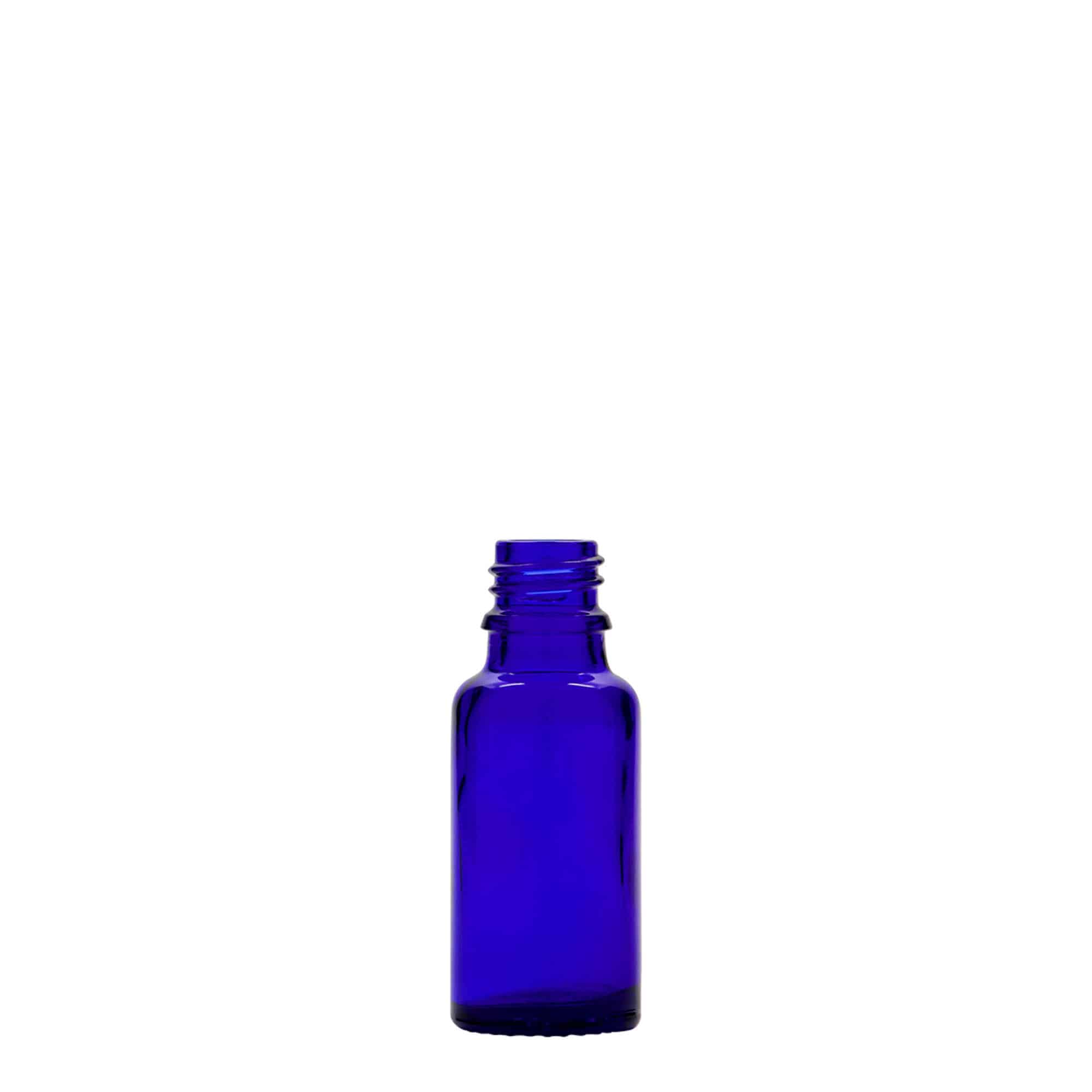 Medicijnfles, 20 ml, glas, koningsblauw, monding: DIN 18 Medicijnfles, 20 ml, glas, koningsblauw, monding: DIN 18