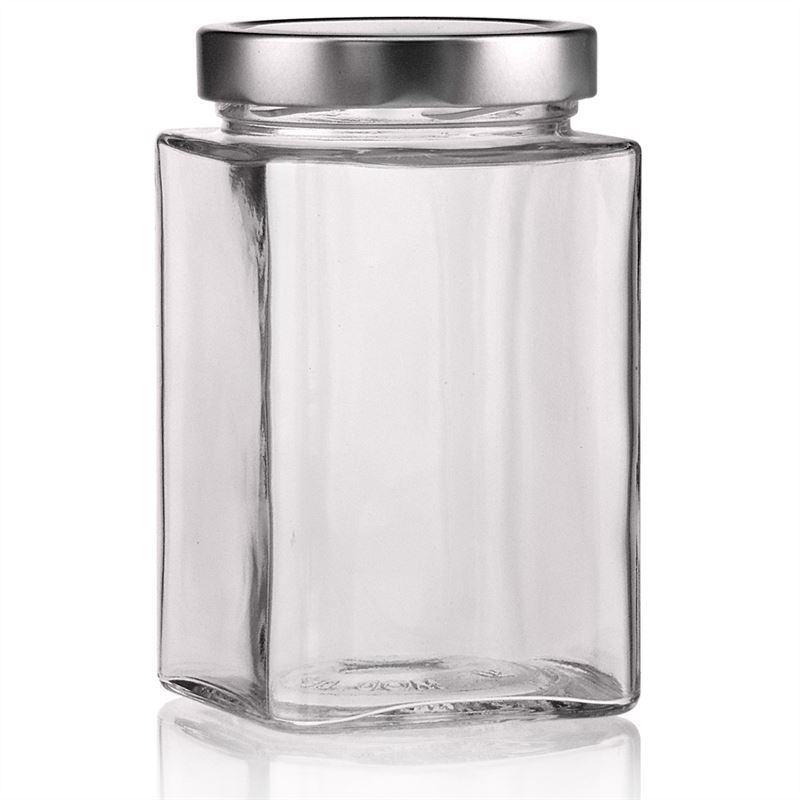 Vierkante pot 'Ikarus', 720 ml, monding: deep-twist-off (DTO 82) Vierkante pot 'Ikarus', 720 ml, monding: deep-twist-off (DTO 82)