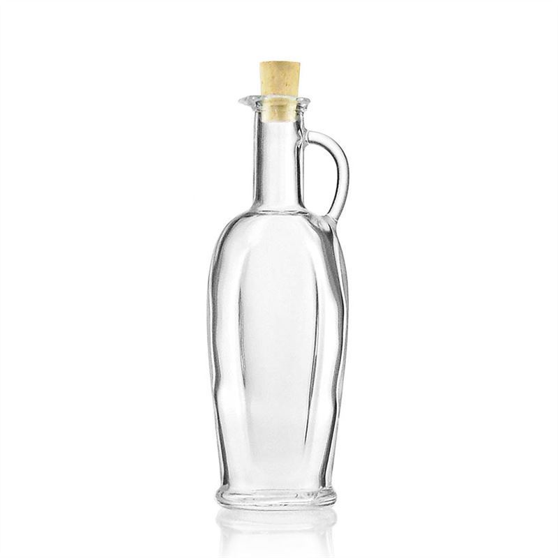 250 ml glazen fles 'Eleganta', ovaal, opening: kurk