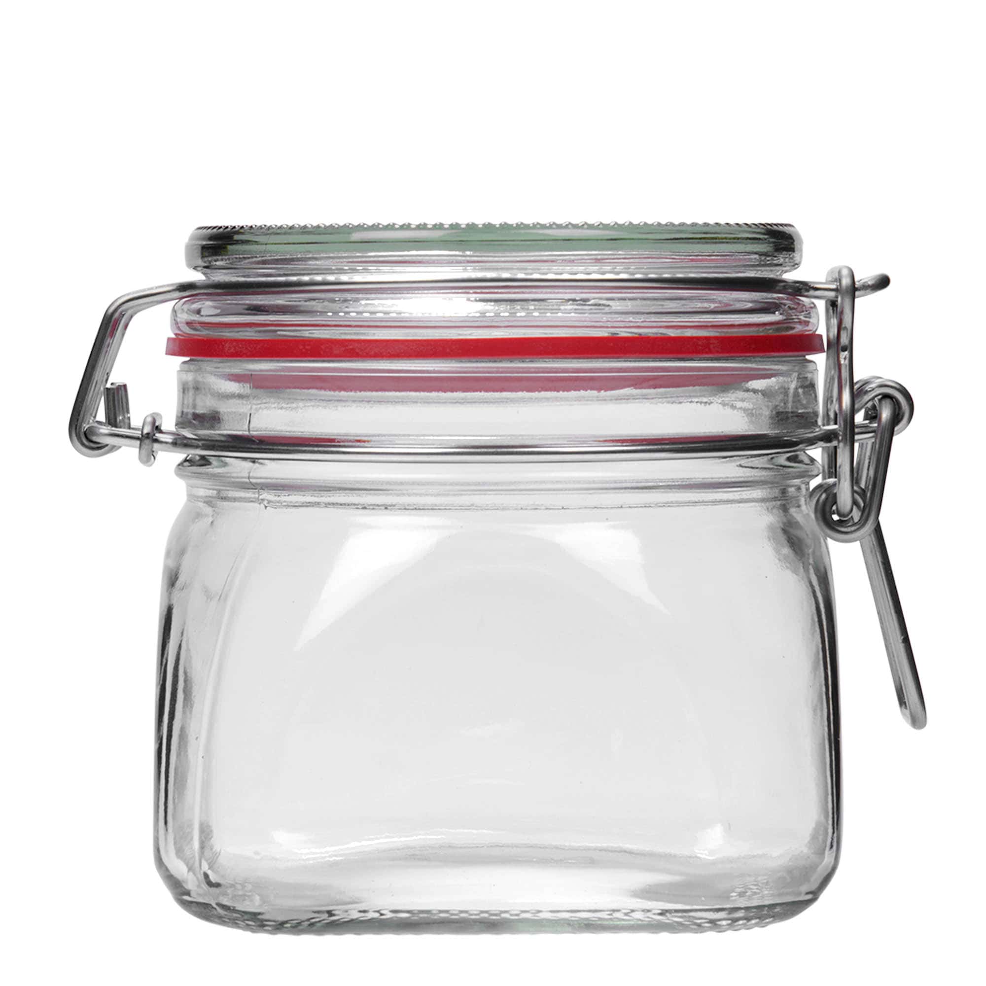 Pot met beugelsluiting, 550 ml, vierkant, monding: beugelsluiting Pot met beugelsluiting, 550 ml, vierkant, monding: beugelsluiting