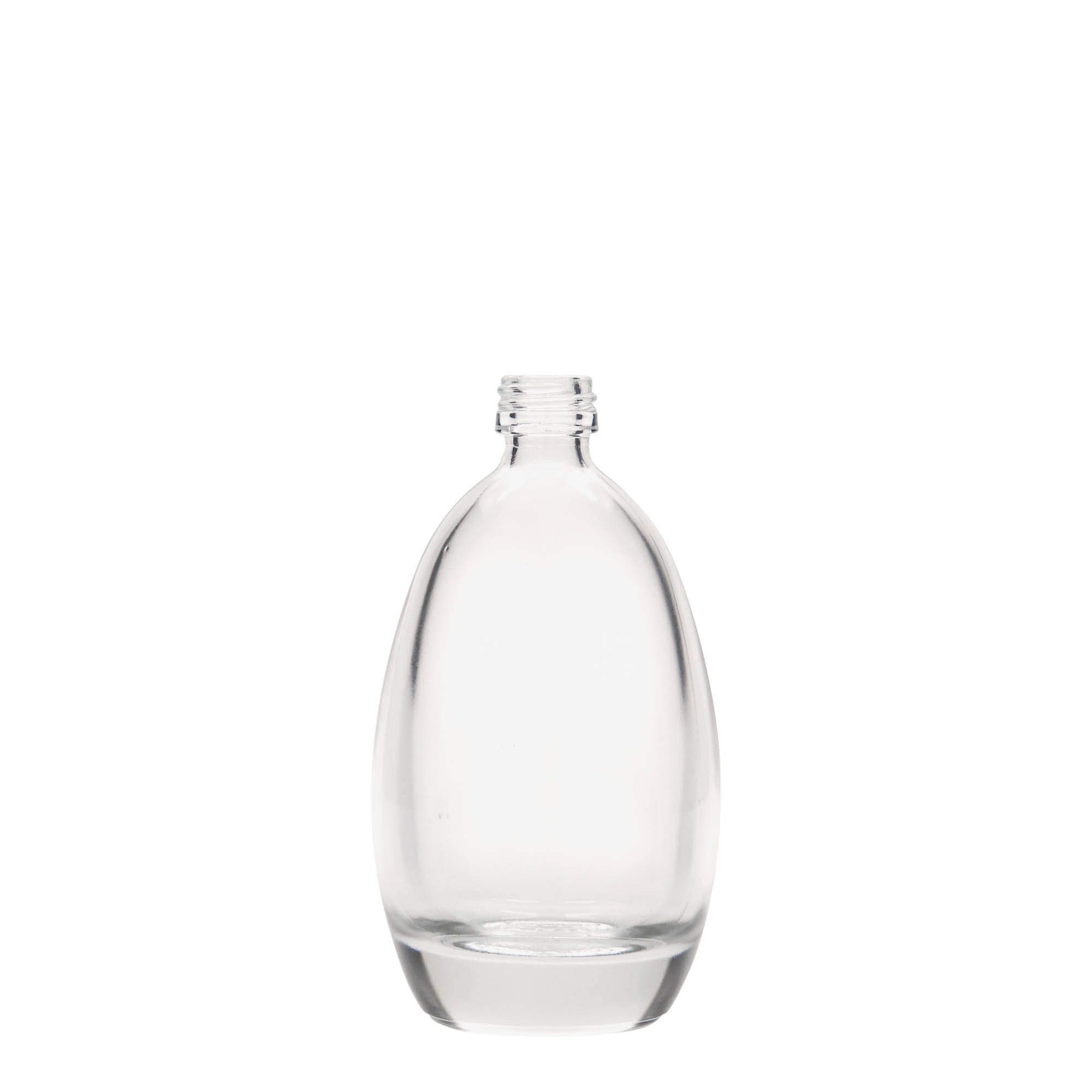 Glazen fles 'Ei', 100 ml, monding: PP 18