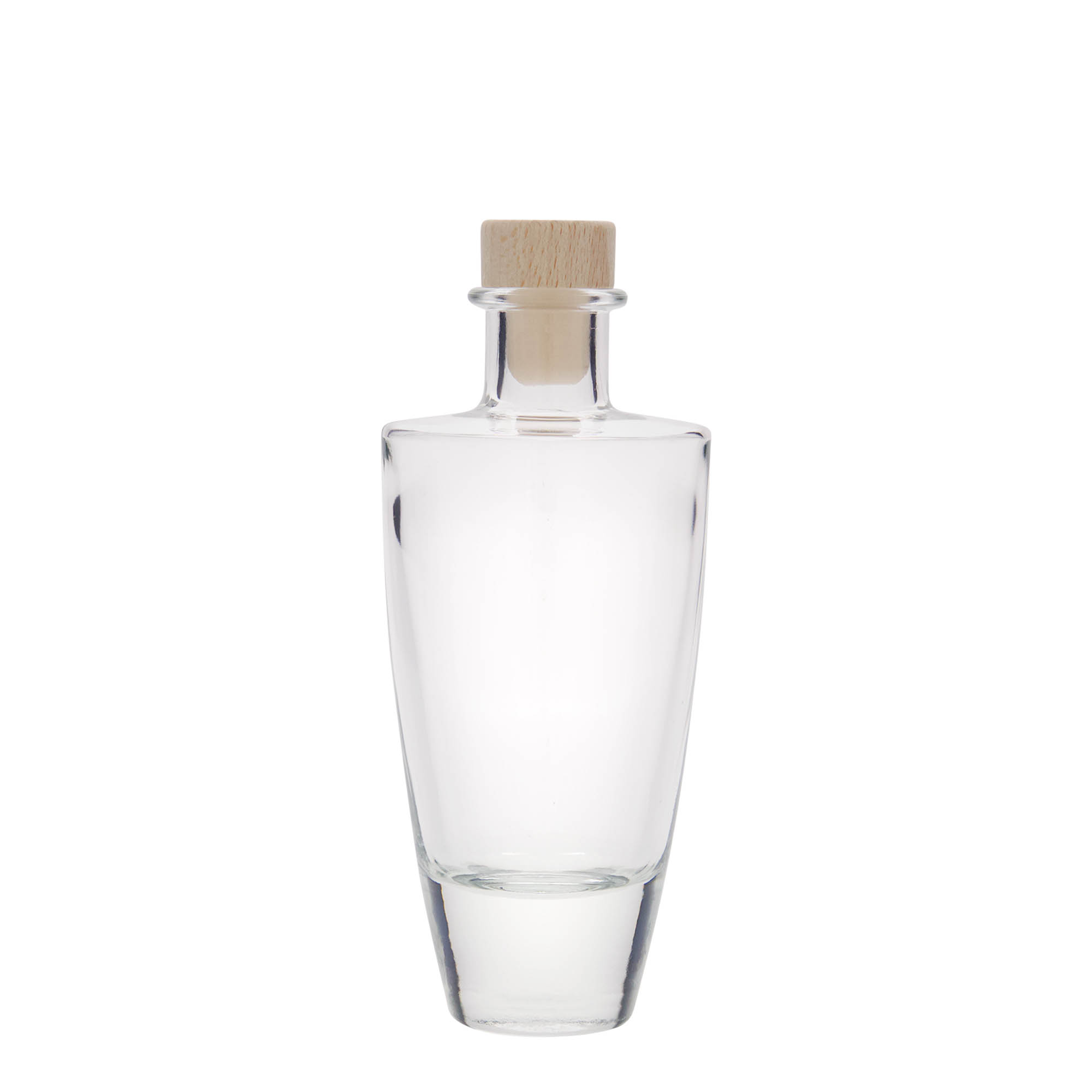 200 ml glazen fles 'Vanessa', ovaal, opening: kurk