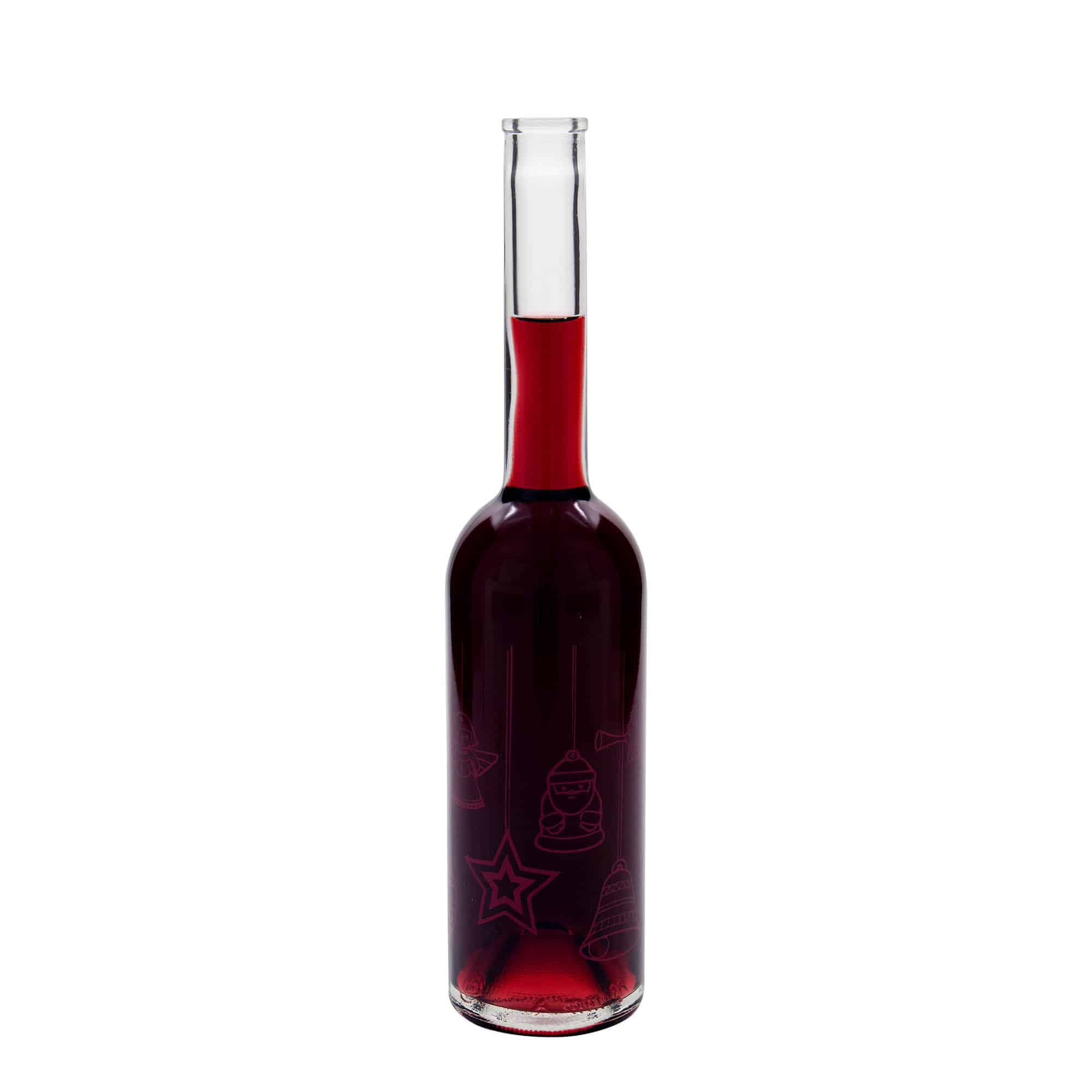 500 ml glazen fles 'Opera', motief: sterren, opening: kurk