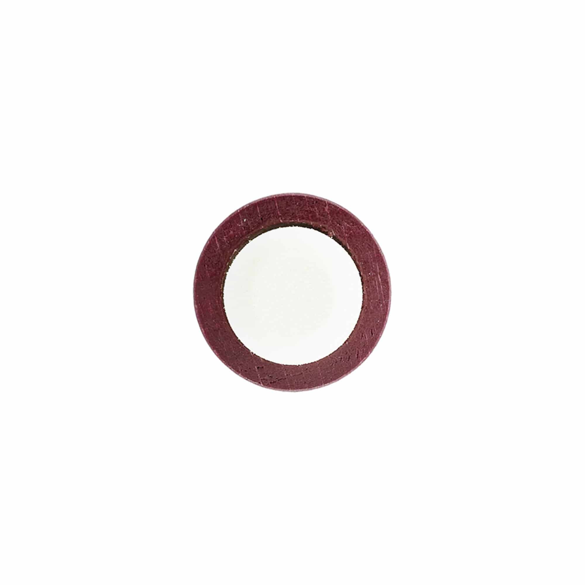 Handkurk 19 mm, hout/kunststof, bordeauxrood, voor monding: kurk