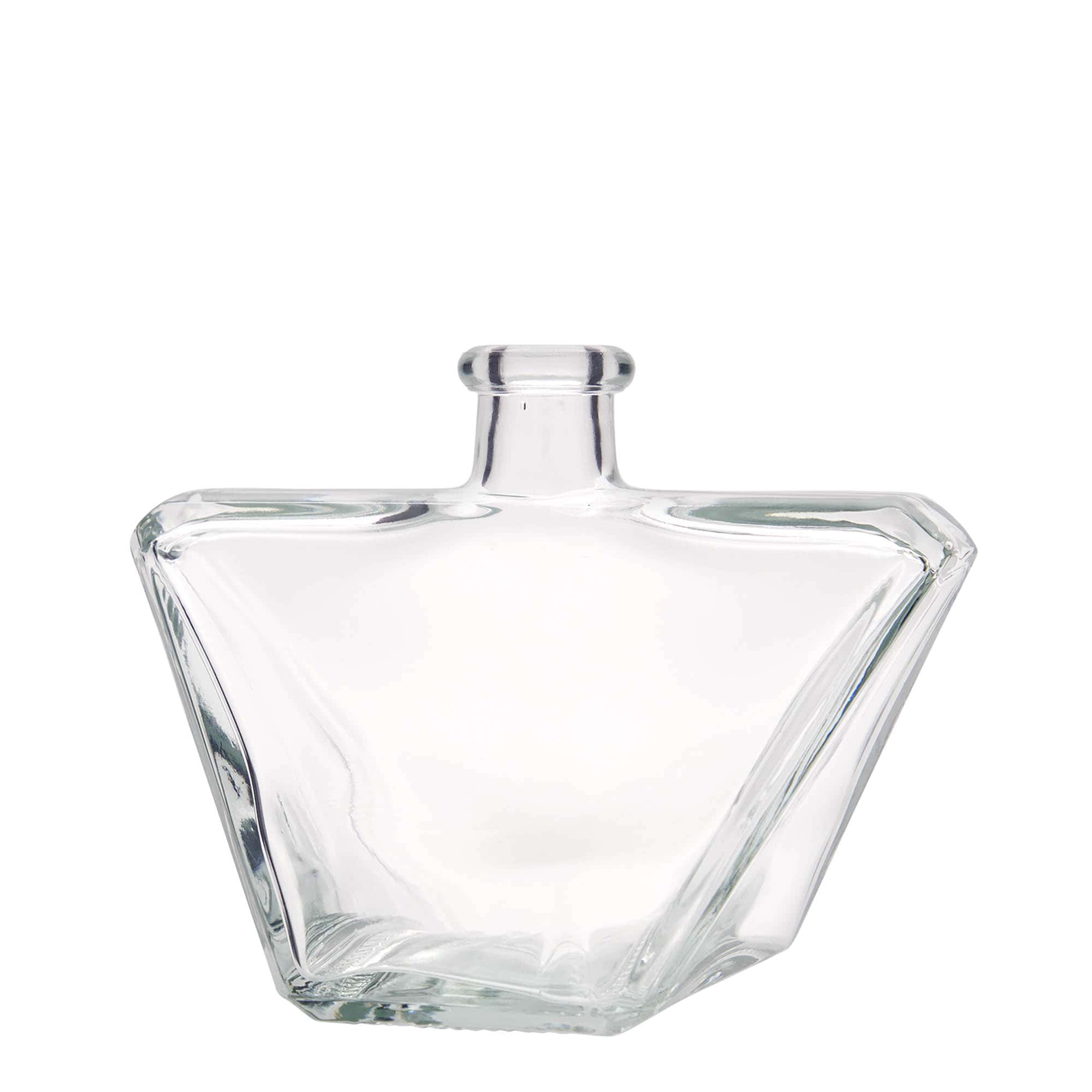 Glazen fles 'Charly', 500 ml, rechthoekig, monding: kurk