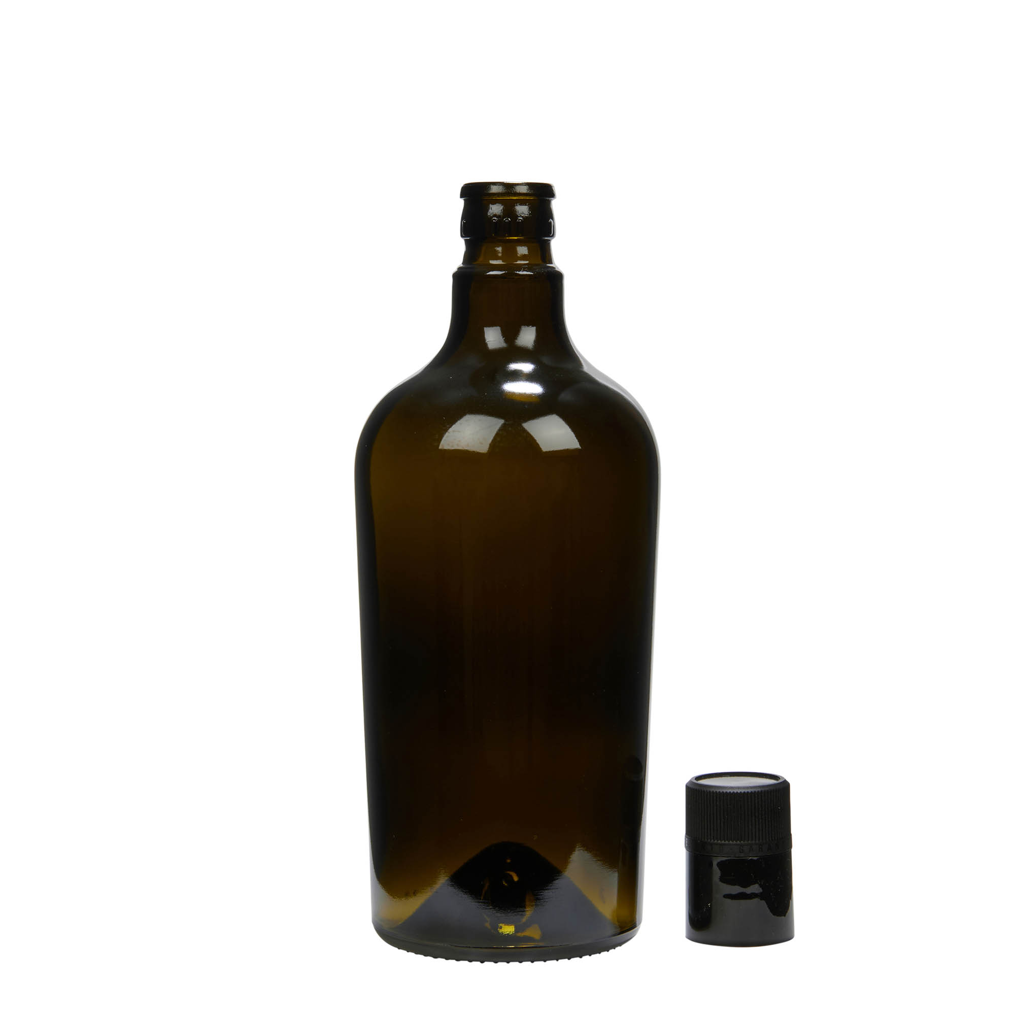 750 ml azijn-/olieflacon 'Oleum', glas, antiekgroen, opening: DOP