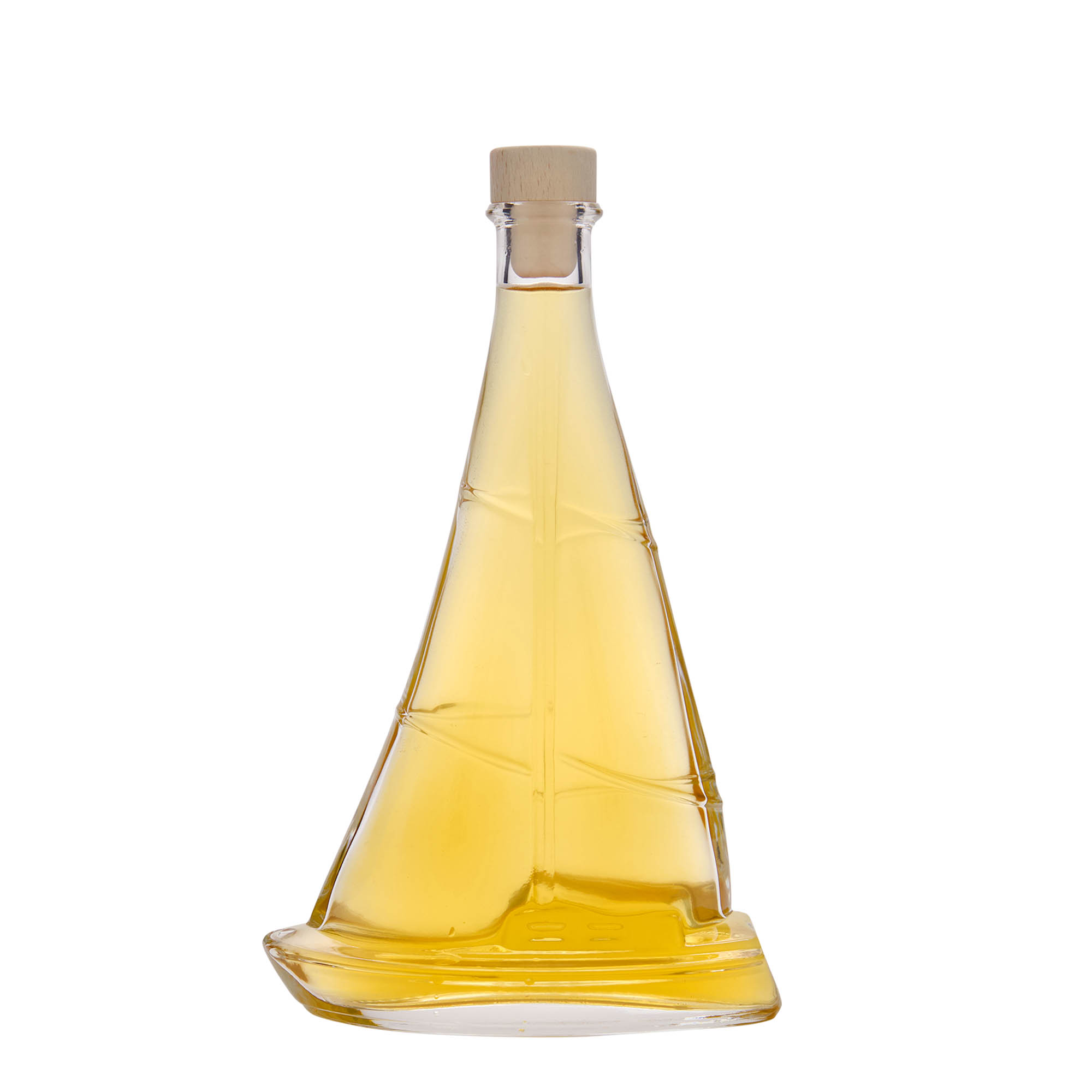 350 ml glazen fles 'Zeilboot', opening: kurk 350 ml glazen fles 'Zeilboot', opening: kurk
