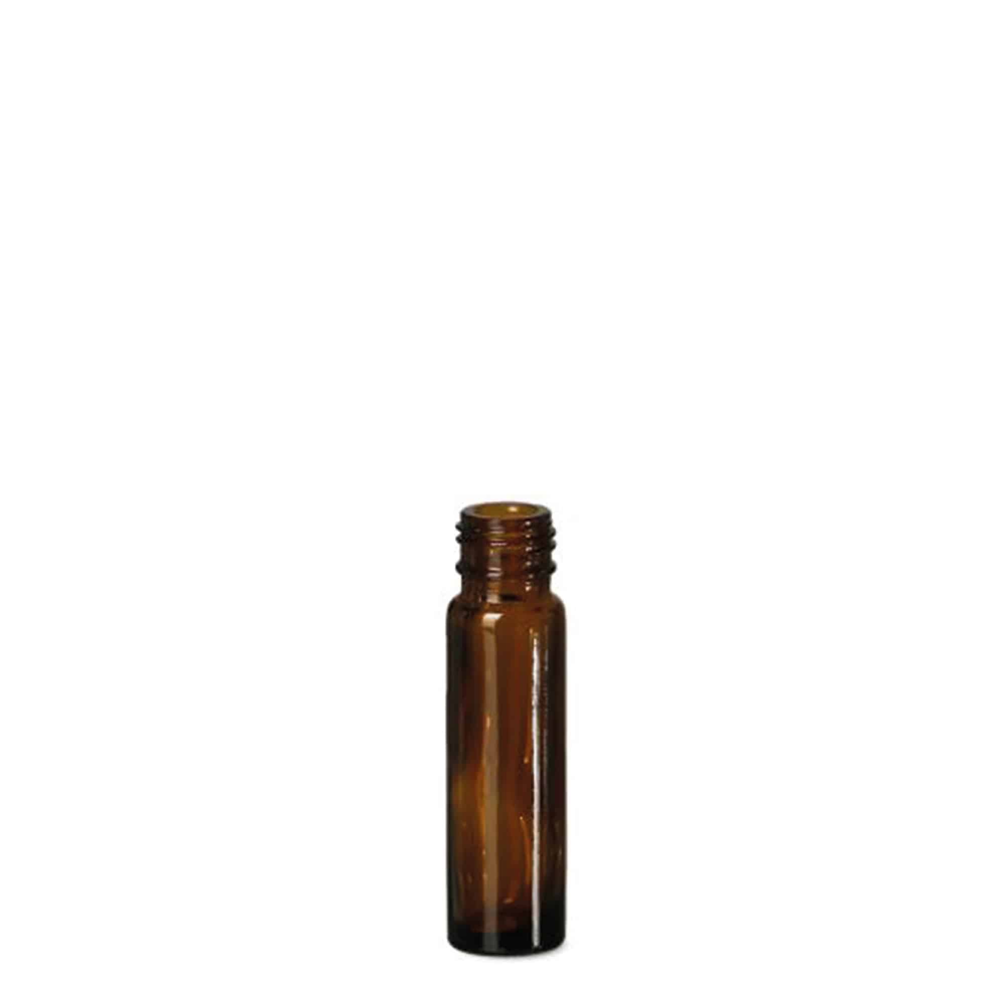 10 ml roll-onflesje, glas, bruin, opening: schroefdop