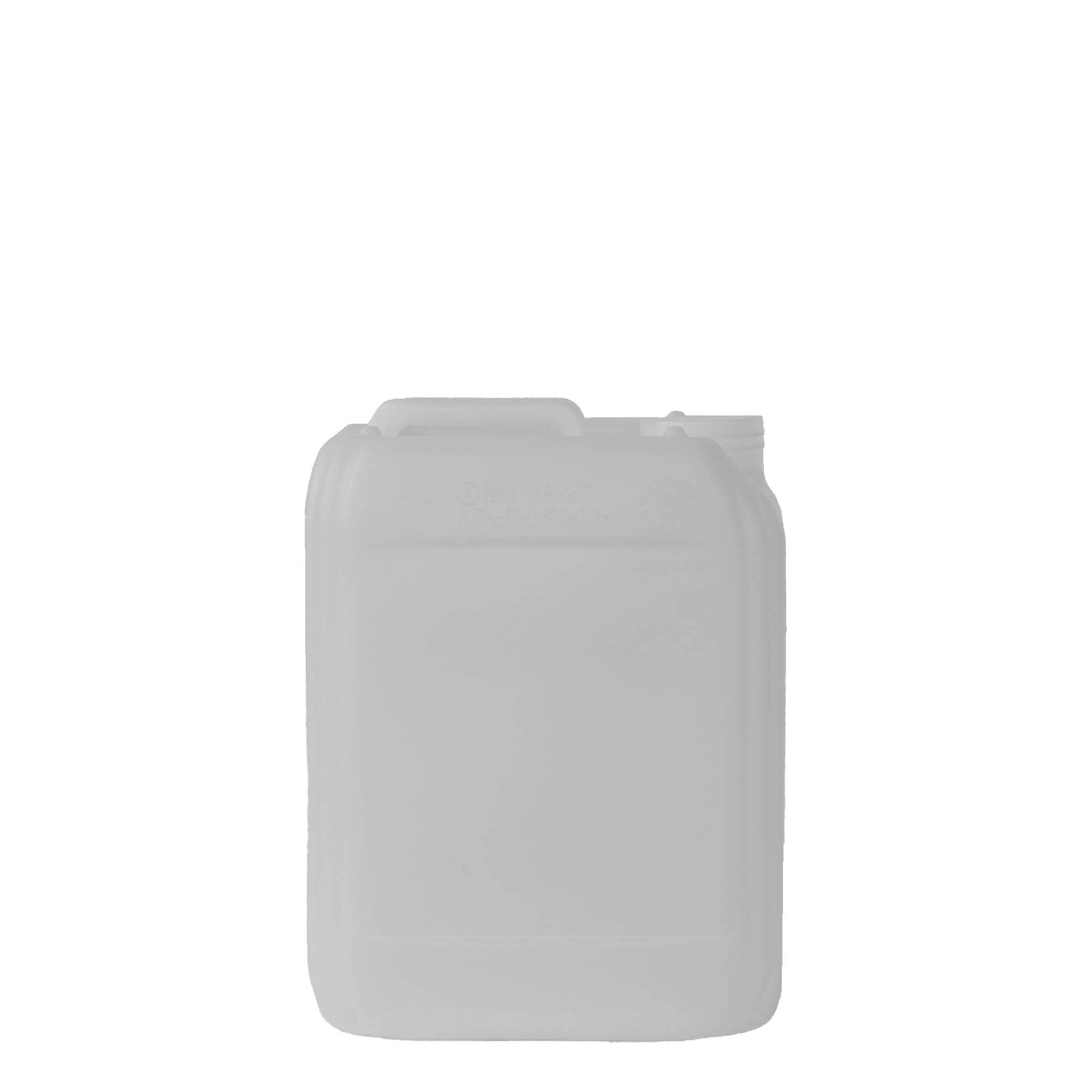 Jerrycan, 5 l, rechthoekig, HDPE-kunststof, naturel, monding: ND 55 Jerrycan, 5 l, rechthoekig, HDPE-kunststof, naturel, monding: ND 55