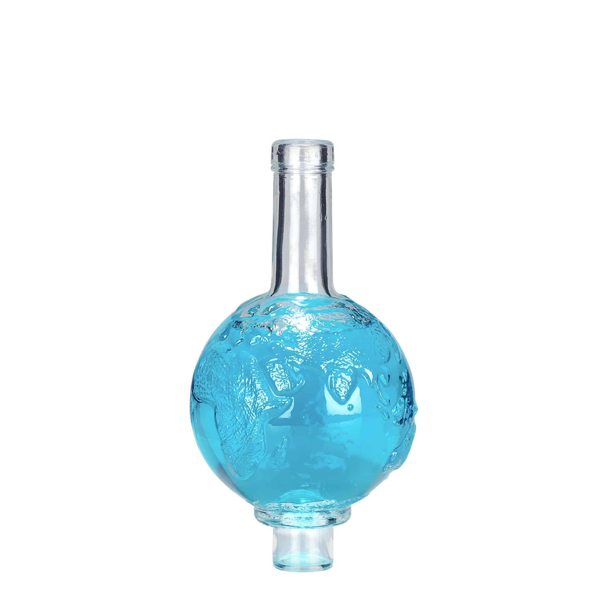 Glazen fles 'Globus', 500 ml, monding: kurk