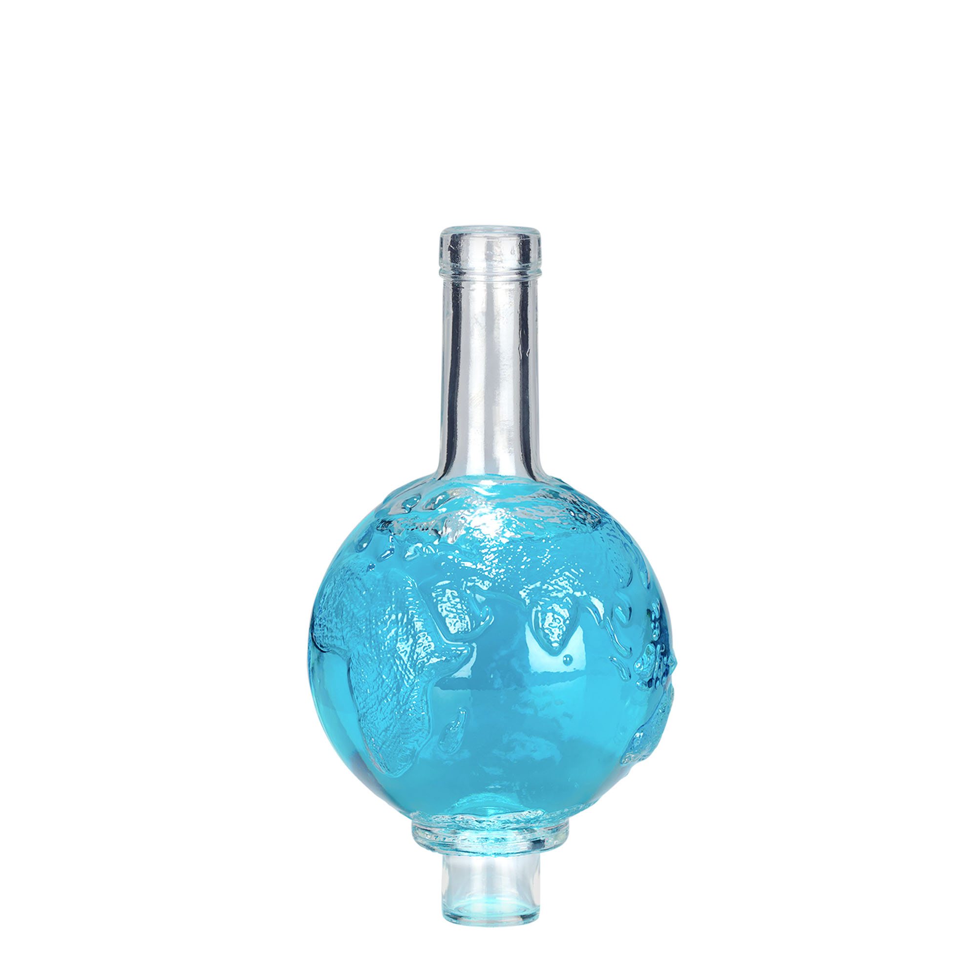 500 ml glazen fles 'Globus', opening: kurk 500 ml glazen fles 'Globus', opening: kurk