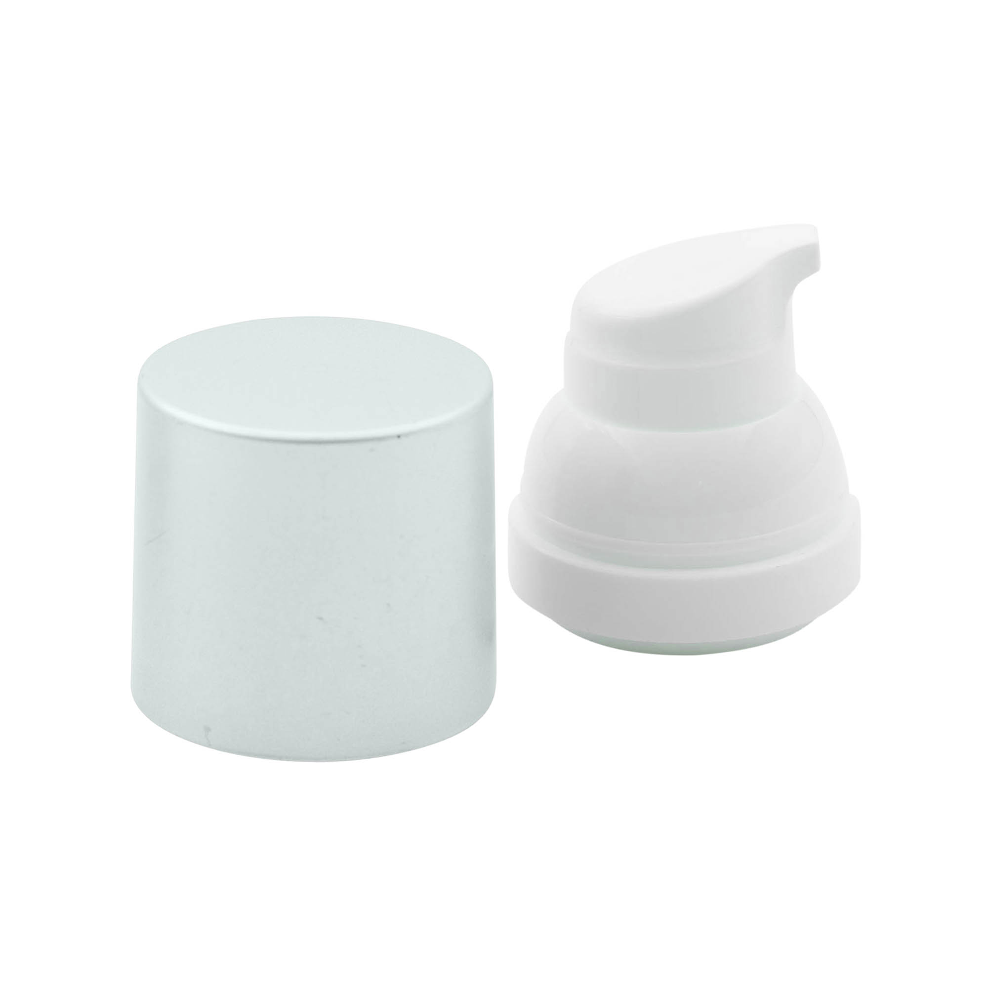 Airless Dispenser Pompkop 'Mezzo', PP-kunststof, zilver