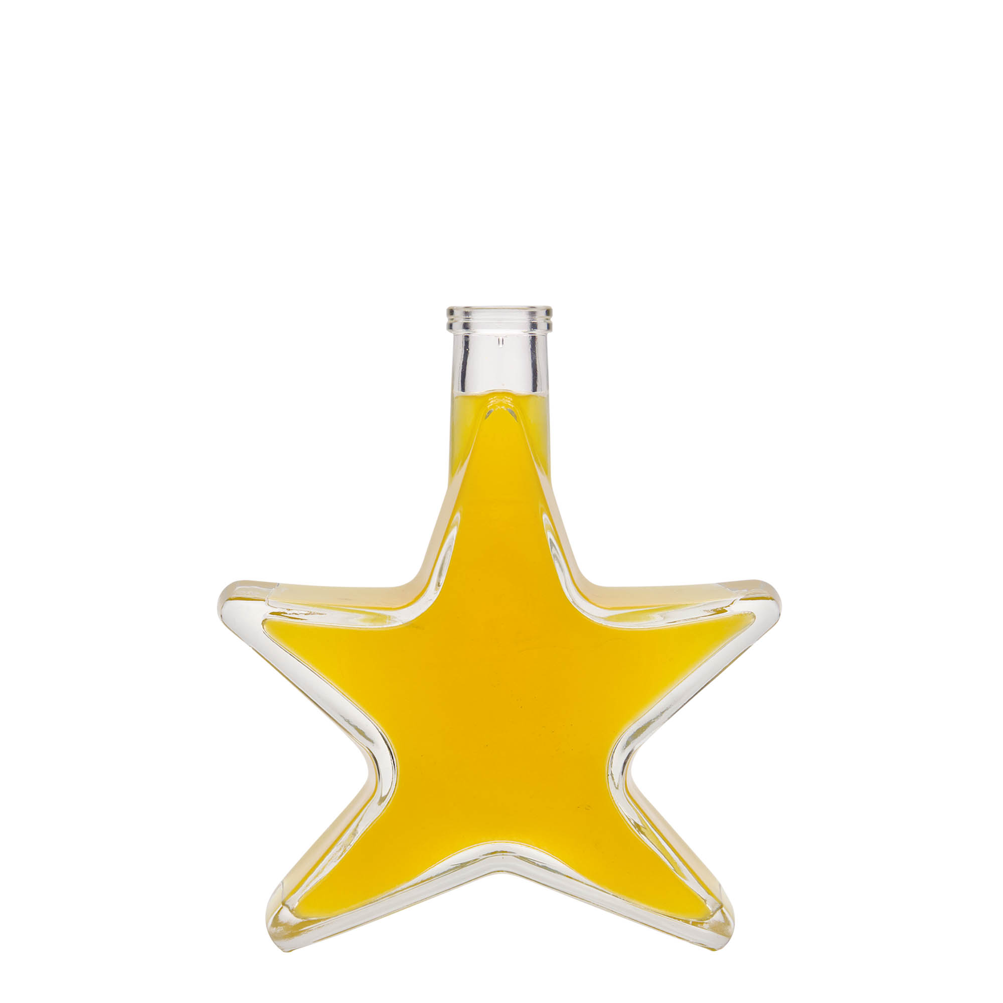 Glazen fles 'Ster', 200 ml, monding: kurk