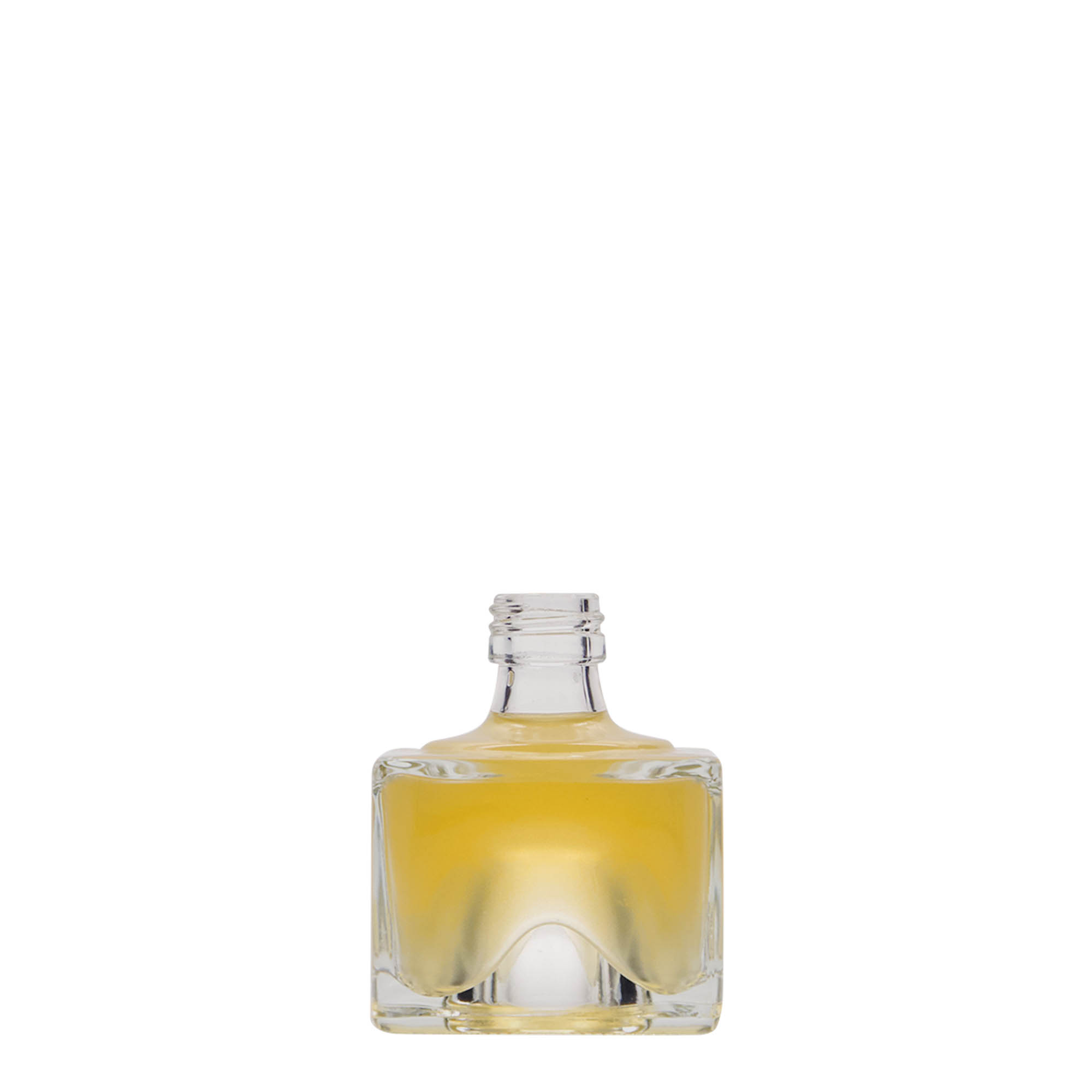 40 ml glazen fles 'Cocolores', vierkant, hals: PP 18 40 ml glazen fles 'Cocolores', vierkant, hals: PP 18