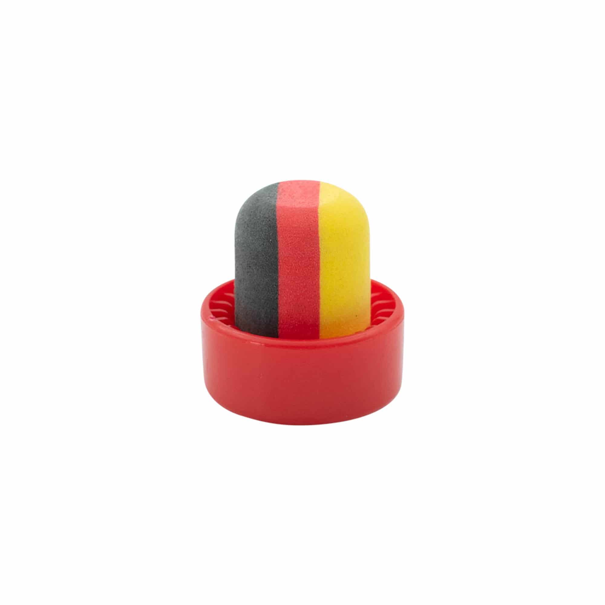 Handgreepkurk 19 mm 'Duitsland', kunststof, meerkleurig, voor monding: kurk
