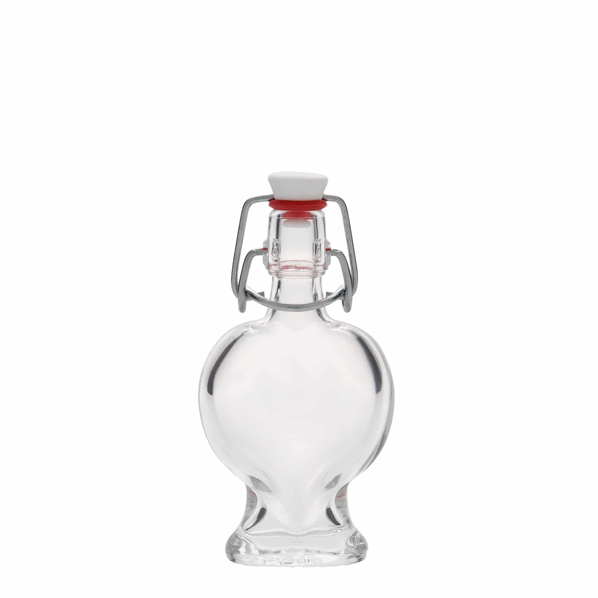 40 ml glazen fles 'Hart', opening: beugelverschluss