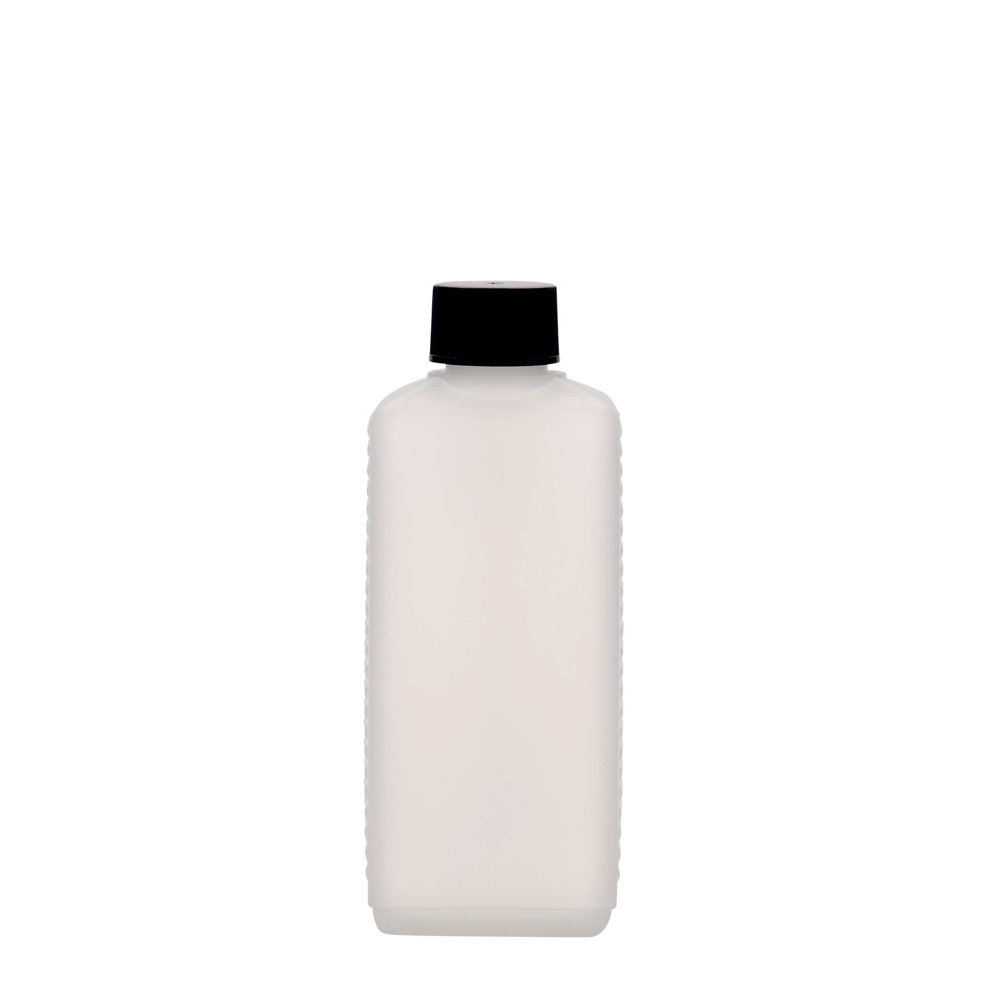 250 ml kanisterfles, rechthoekig, HDPE-kunststof, naturel, opening: DIN 25 EPE