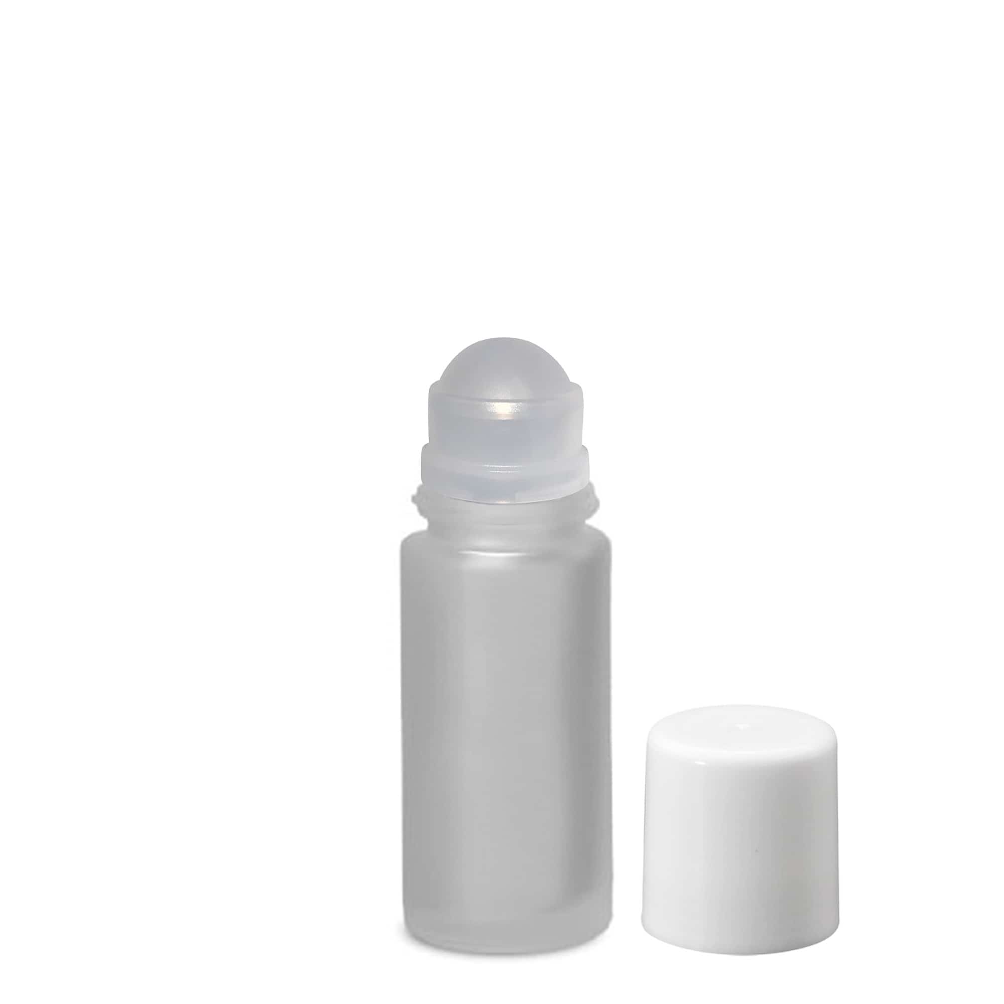 50 ml roll-on fles, glas, mat, opening: schroefdop