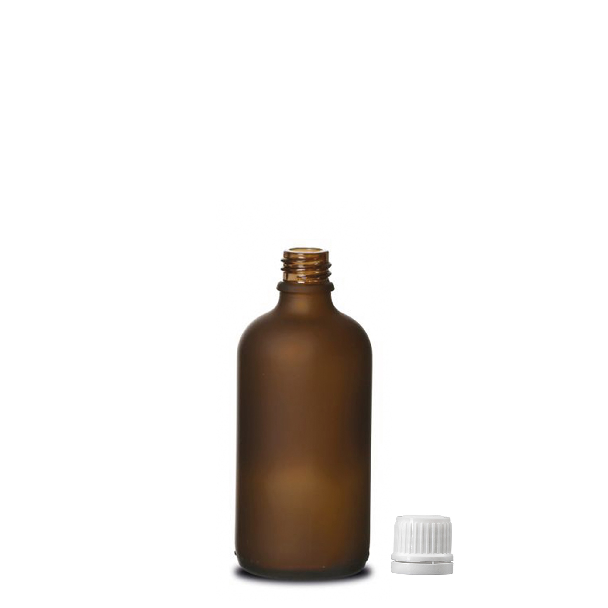 100 ml medicijnfles, glas, bruin mat, opening: DIN 18 100 ml medicijnfles, glas, bruin mat, opening: DIN 18