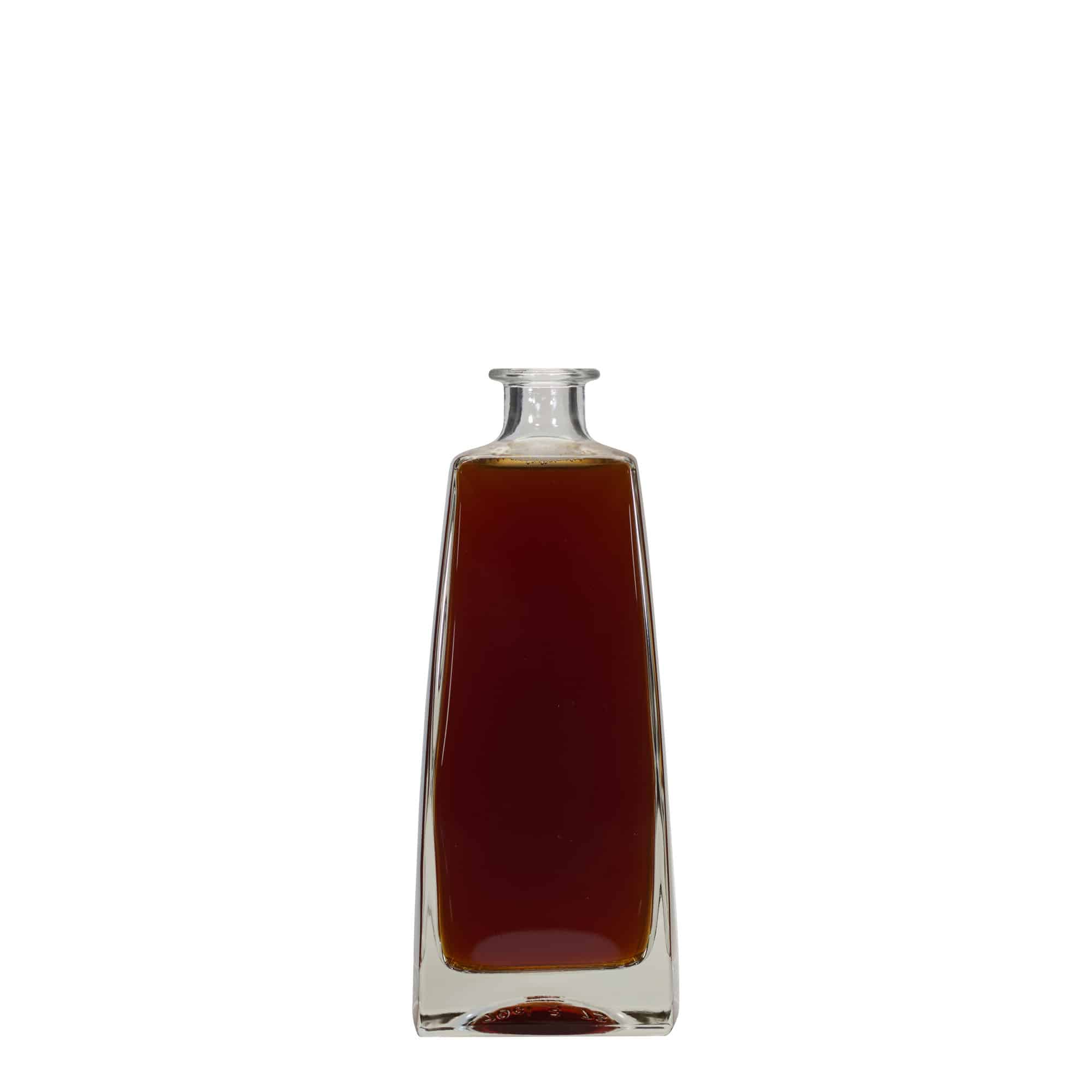 700 ml glazen fles 'Timmy', rechthoekig, opening: kurk
