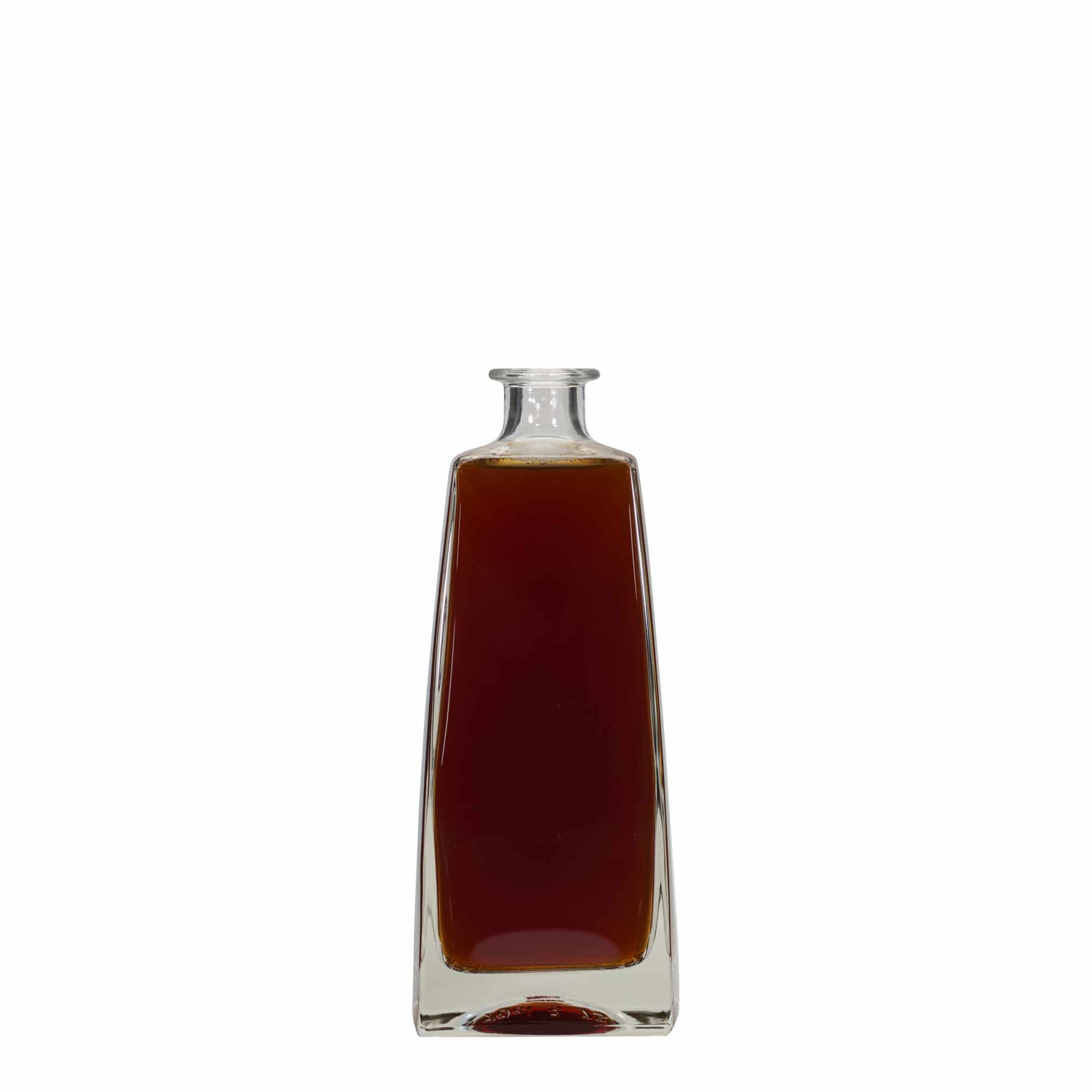700 ml glazen fles 'Timmy', rechthoekig, opening: kurk 700 ml glazen fles 'Timmy', rechthoekig, opening: kurk