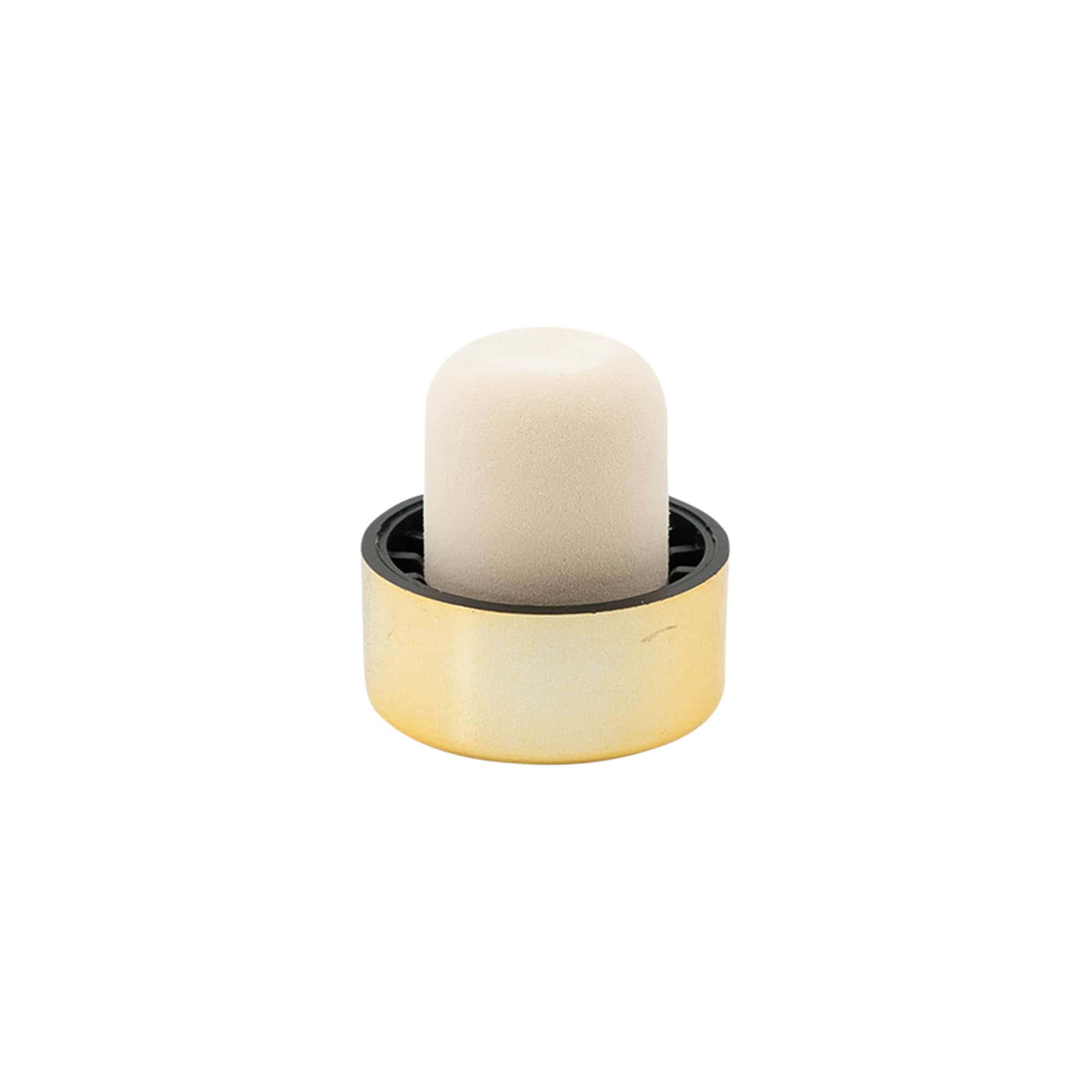 Handkurk 19 mm, kunststof, goudkleurig, voor monding: kurk