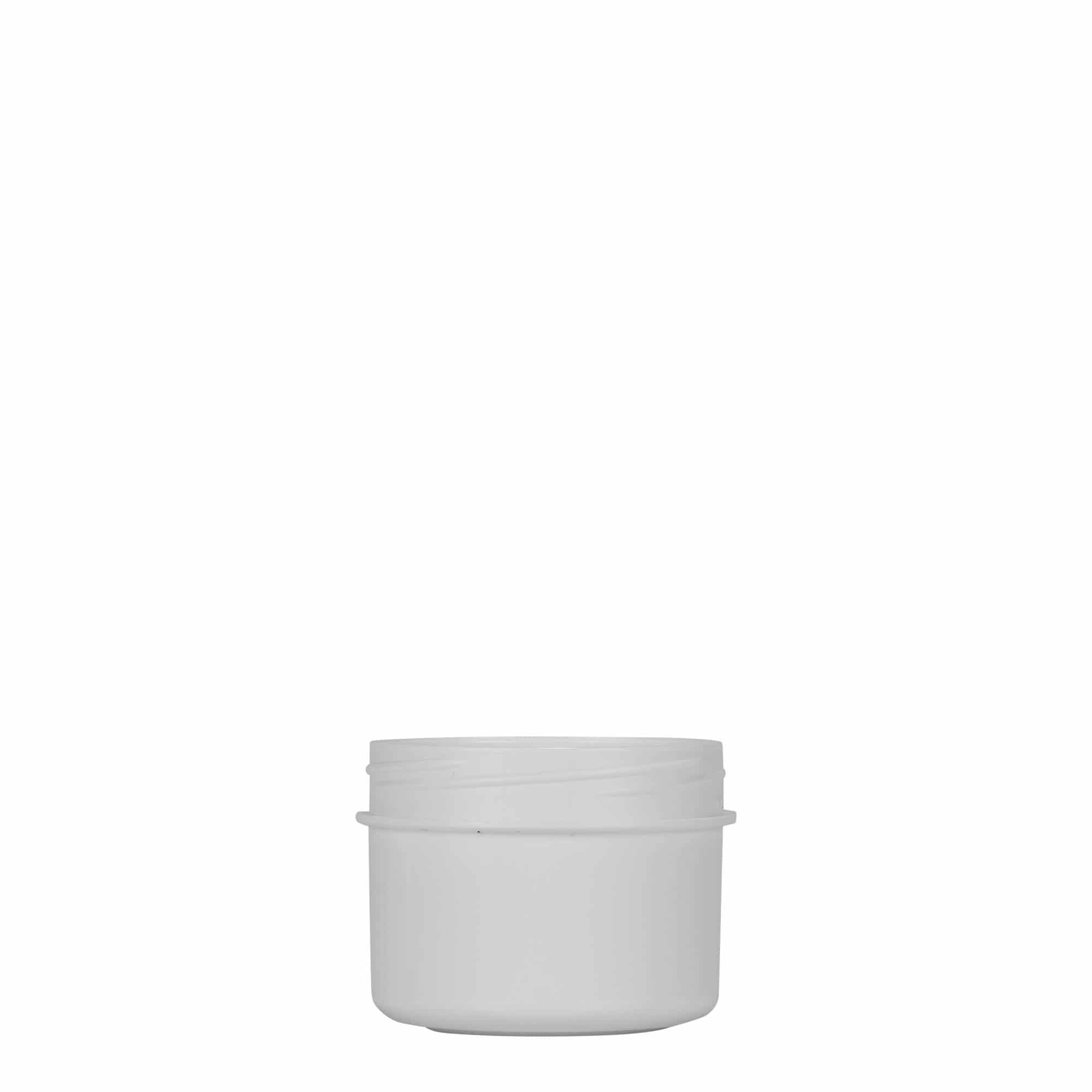 35 ml kunststofpot 'White Line', PP, wit, opening: schroefdop