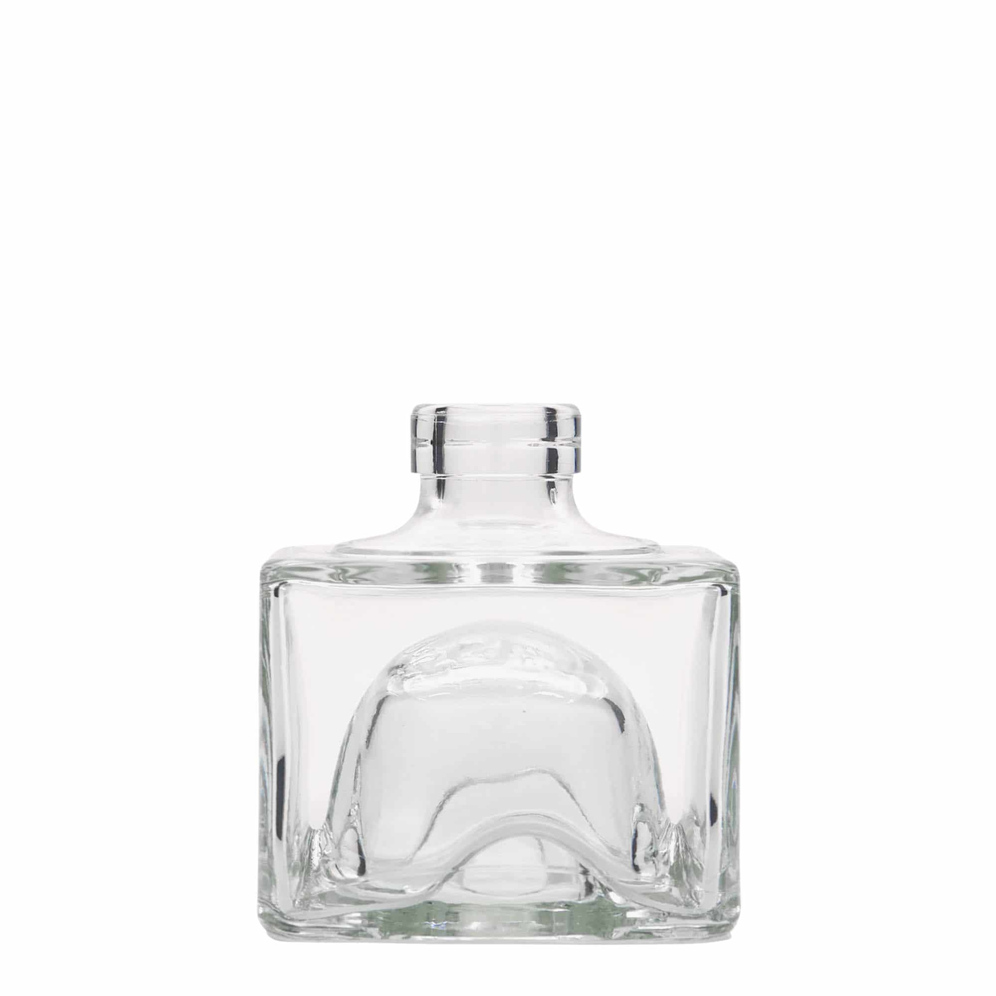 Glazen fles 'Cocolores', 200 ml, vierkant, monding: kurk Glazen fles 'Cocolores', 200 ml, vierkant, monding: kurk