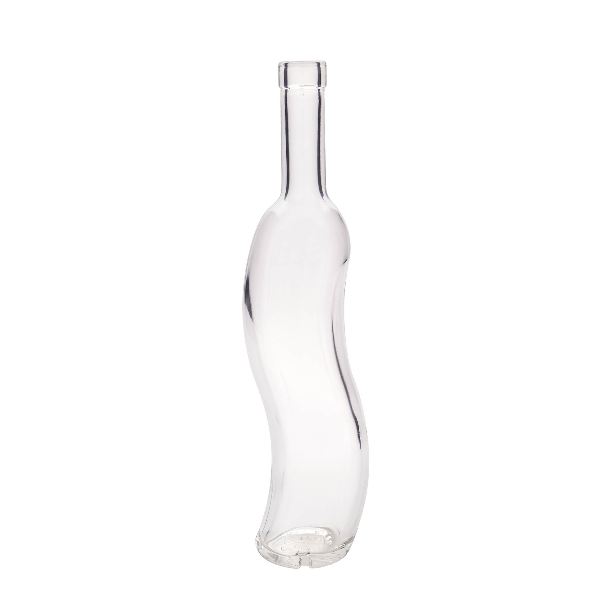500 ml glazen fles 'La-Ola', halfrond, opening: kurk 500 ml glazen fles 'La-Ola', halfrond, opening: kurk