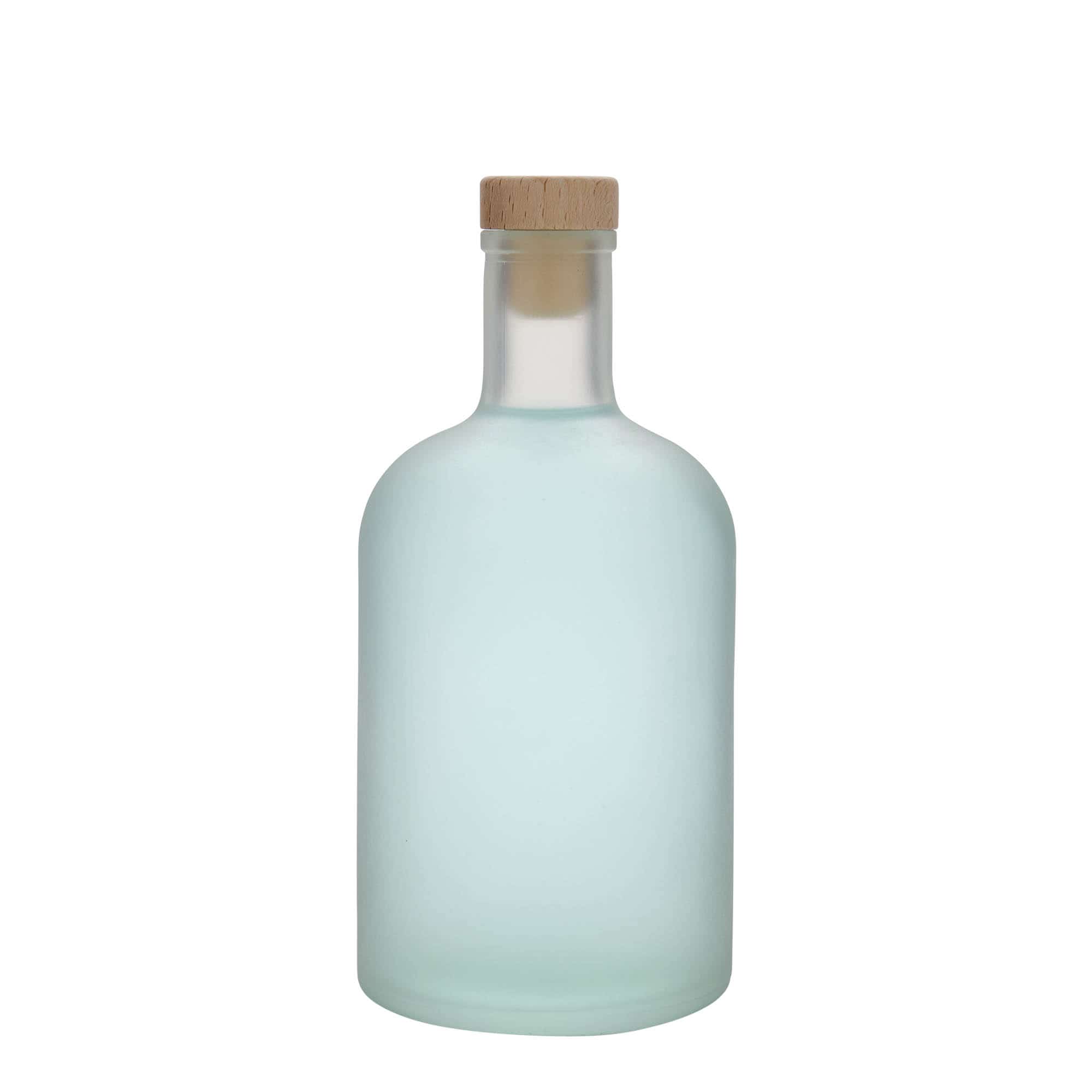 Glazen fles 'Gerardino', 700 ml, gematteerd, monding: kurk