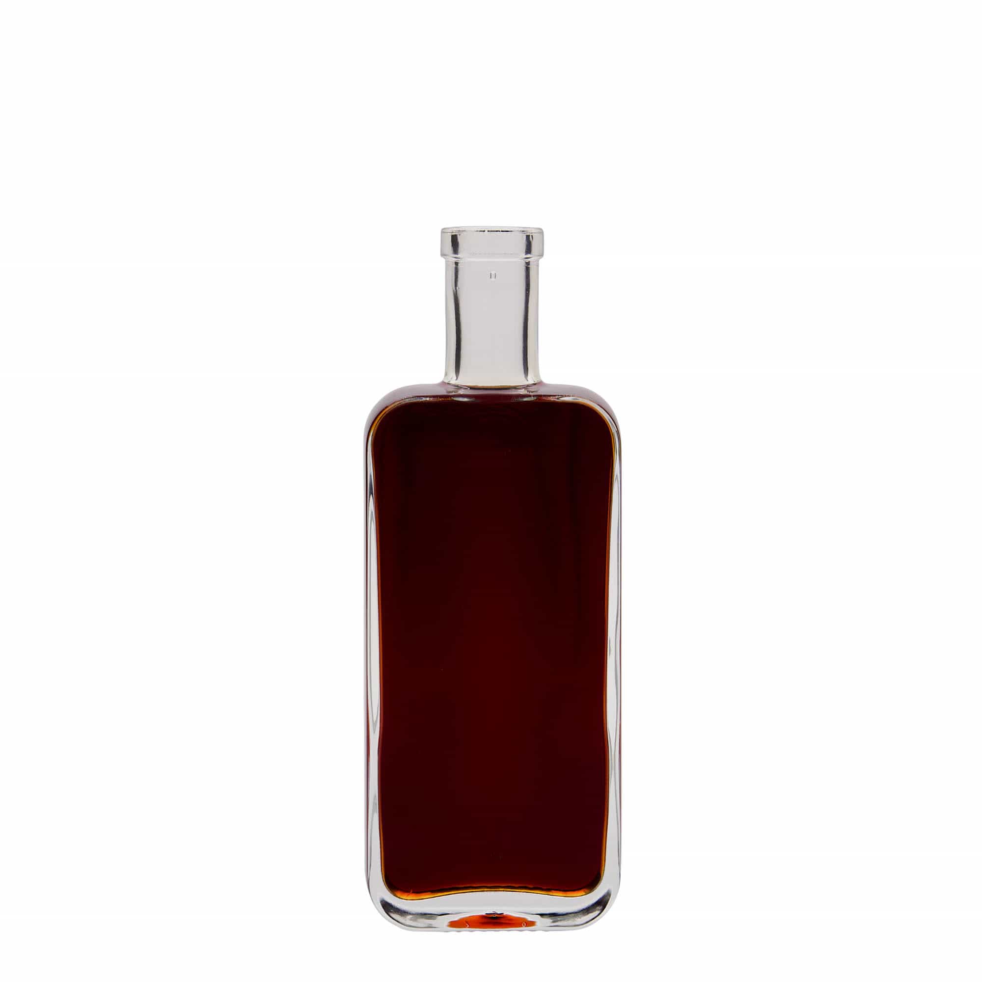 200 ml glazen fles 'Nice', rechthoekig, opening: kurk