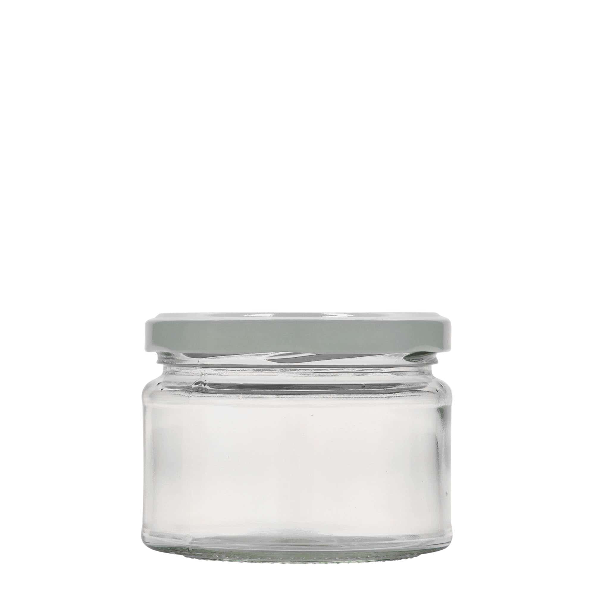 Vlakke ronde pot, 280 ml, monding: twist-off (TO 82)