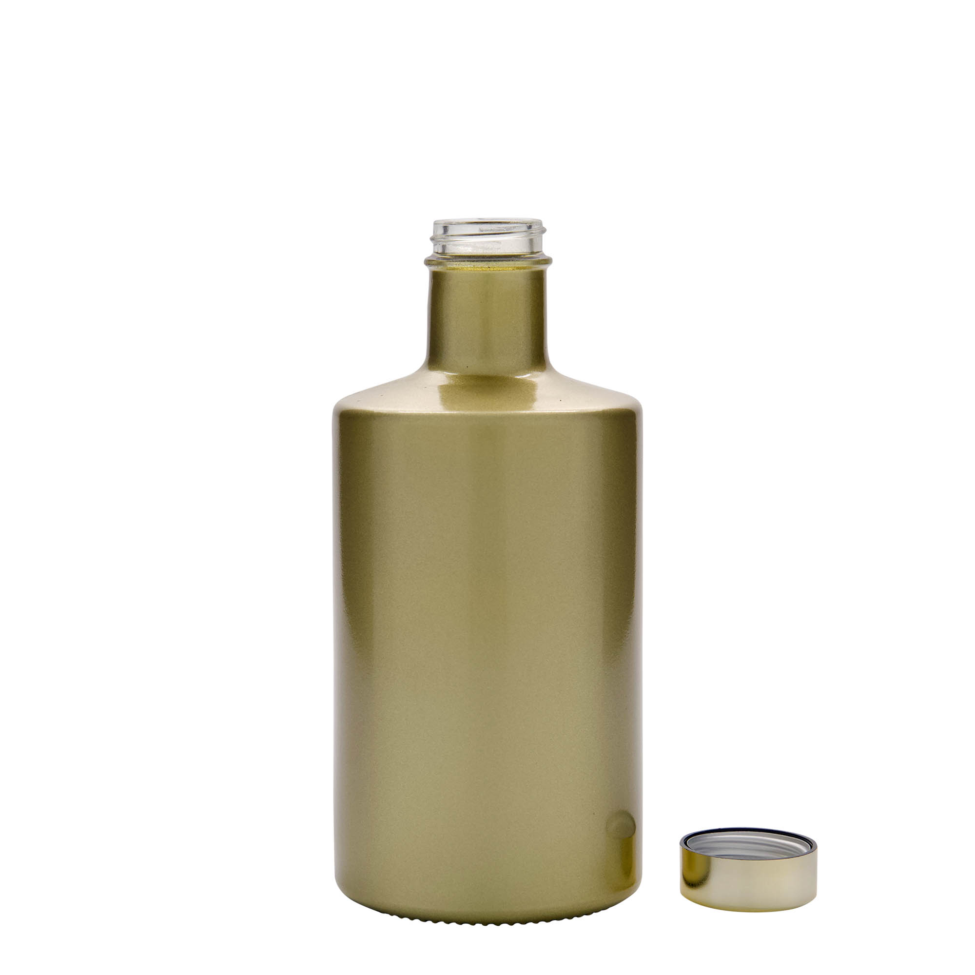 500 ml glazen fles 'Caroline', goud, opening: GPI 33 500 ml glazen fles 'Caroline', goud, opening: GPI 33